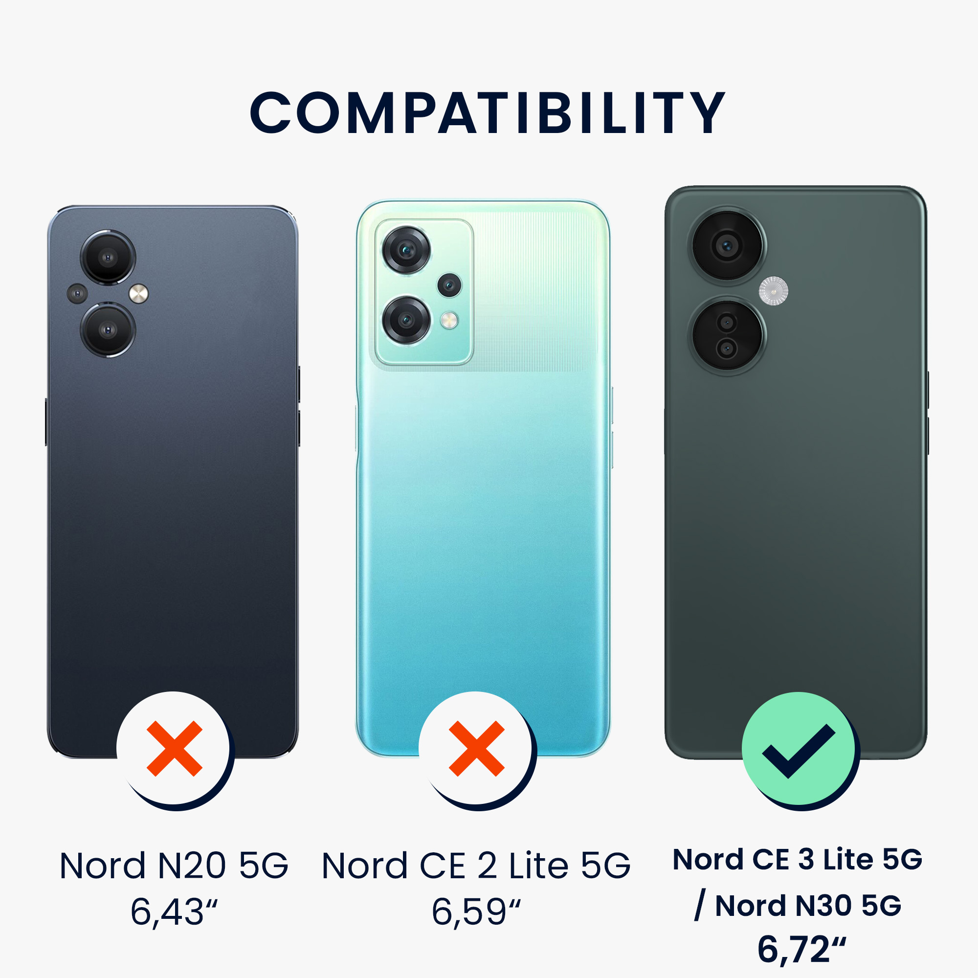Crossbody kryt kwmobile pro OnePlus Nord CE 3 Lite 5G / Nord N30 5G, transparentní / černá