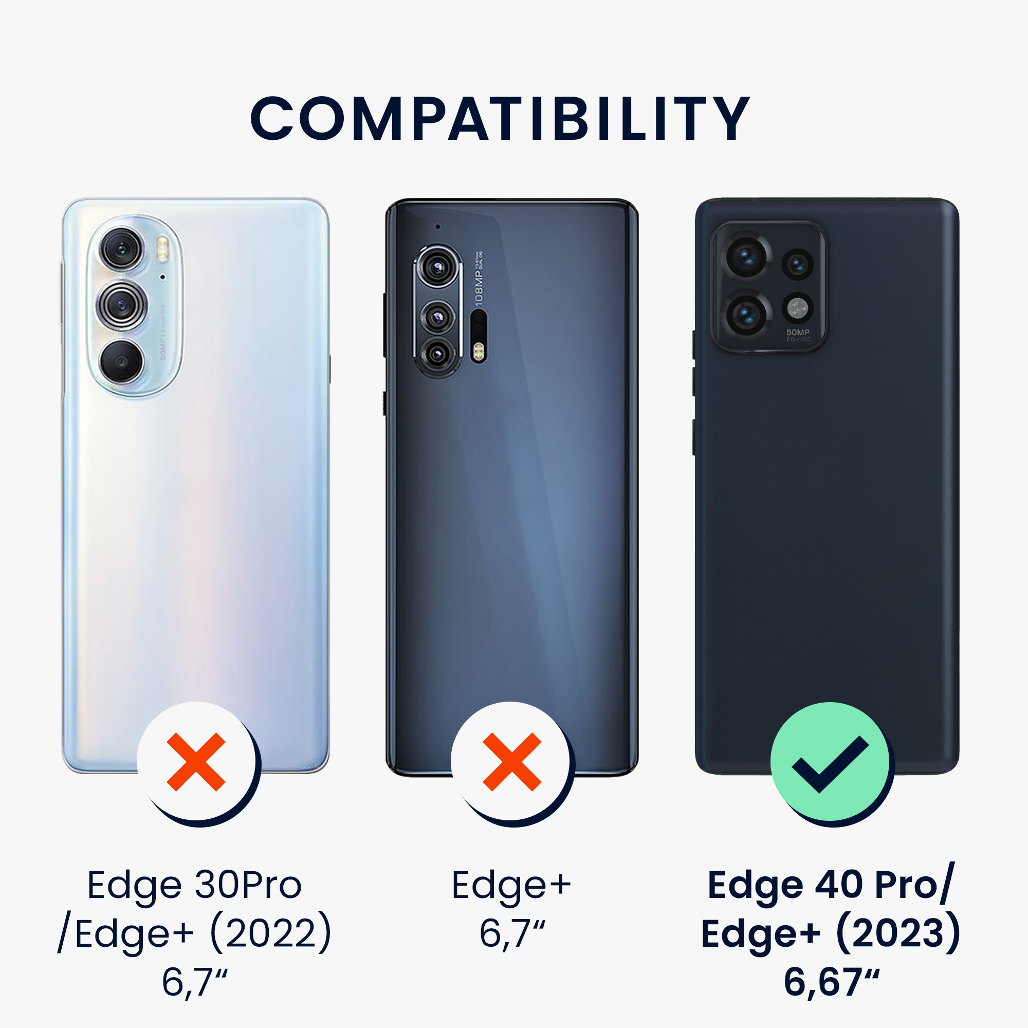 Crossbody kryt na mobil Motorola Edge 40 Pro / Edge+ (2023) kwmobile se šňůrkou černá / transpar