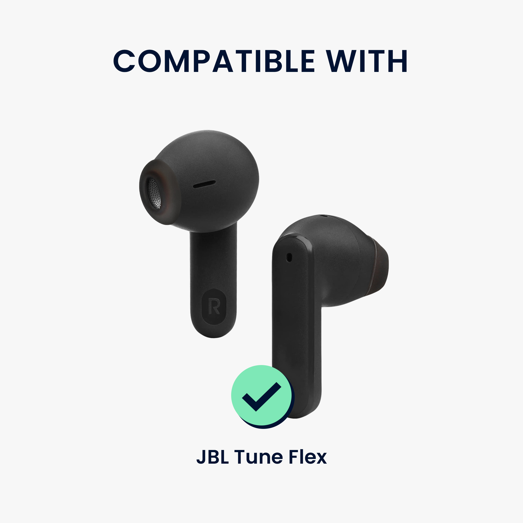 8x silikonové špuntíky do sluchátek pro JBL Tune Flex kwmobile - bílá