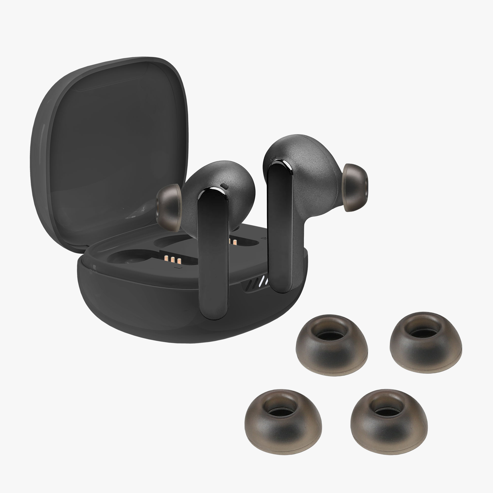 6x silikonové špuntíky do sluchátek pro JBL Live Pro 2 TWS kwmobile - černá
