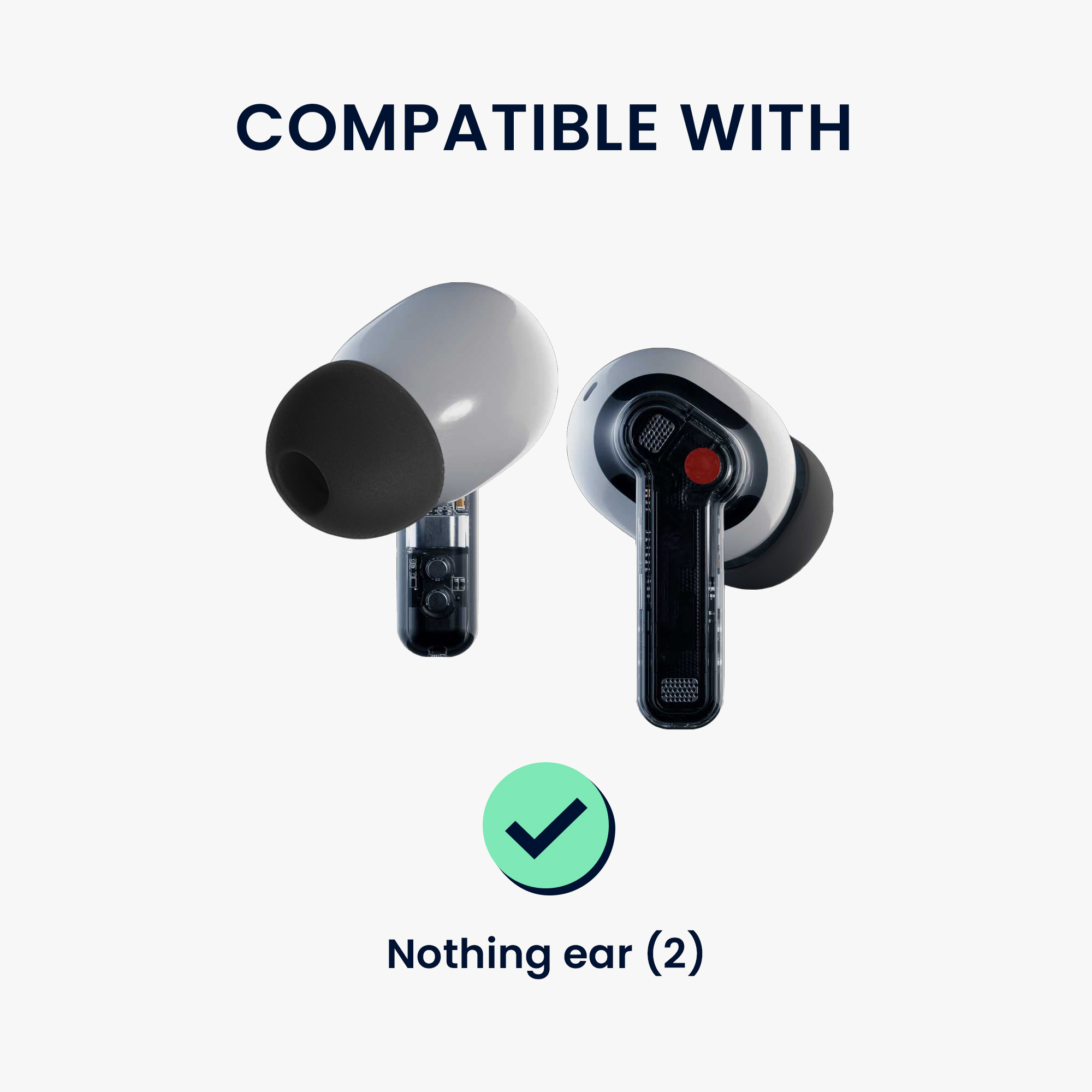 Náhradní špunty kwmobile pro Nothing ear (2), černá