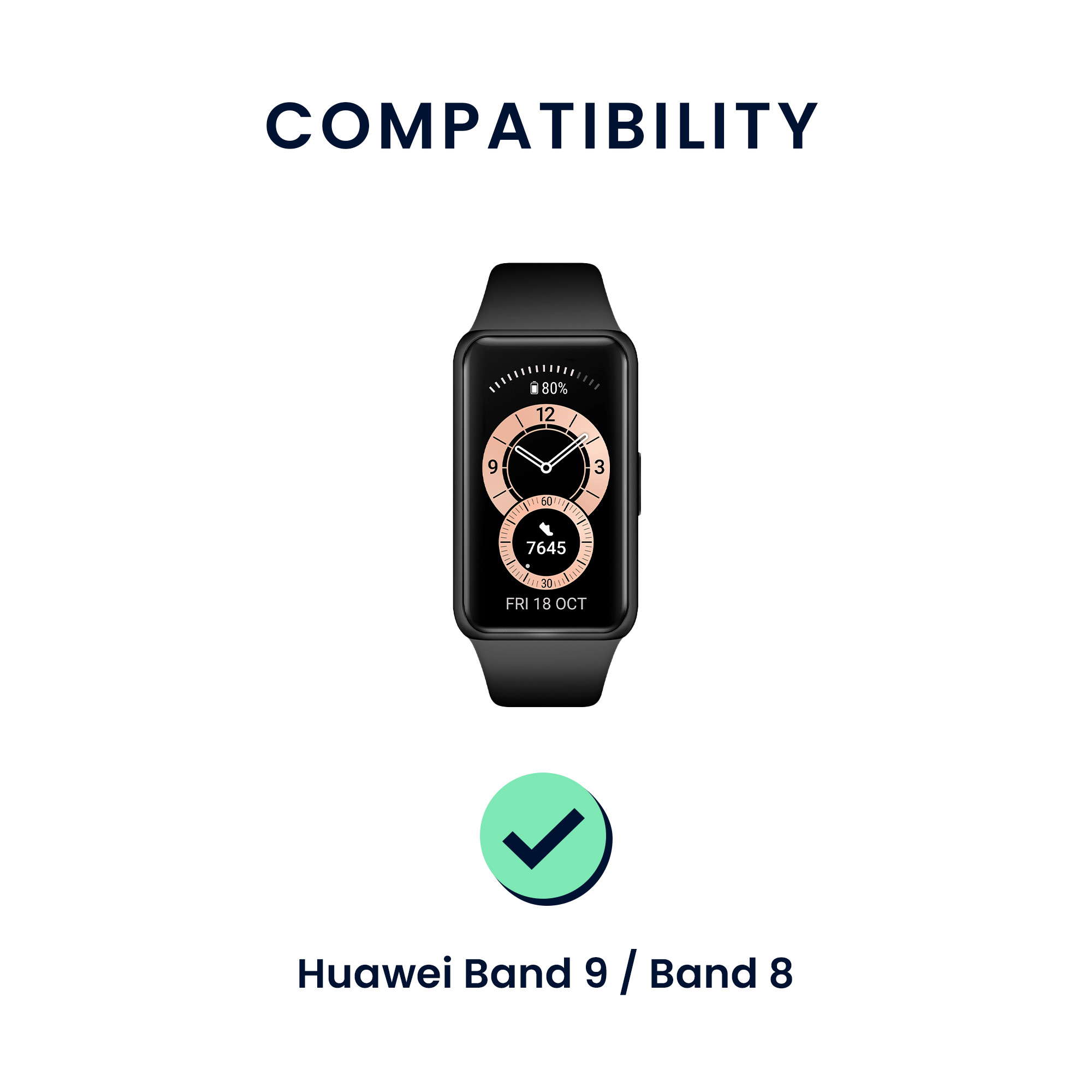 Sada řemínků na chytré hodinky Huawei Band 10 / 9 / 8 2 ks tmavě zeleno-oranžové