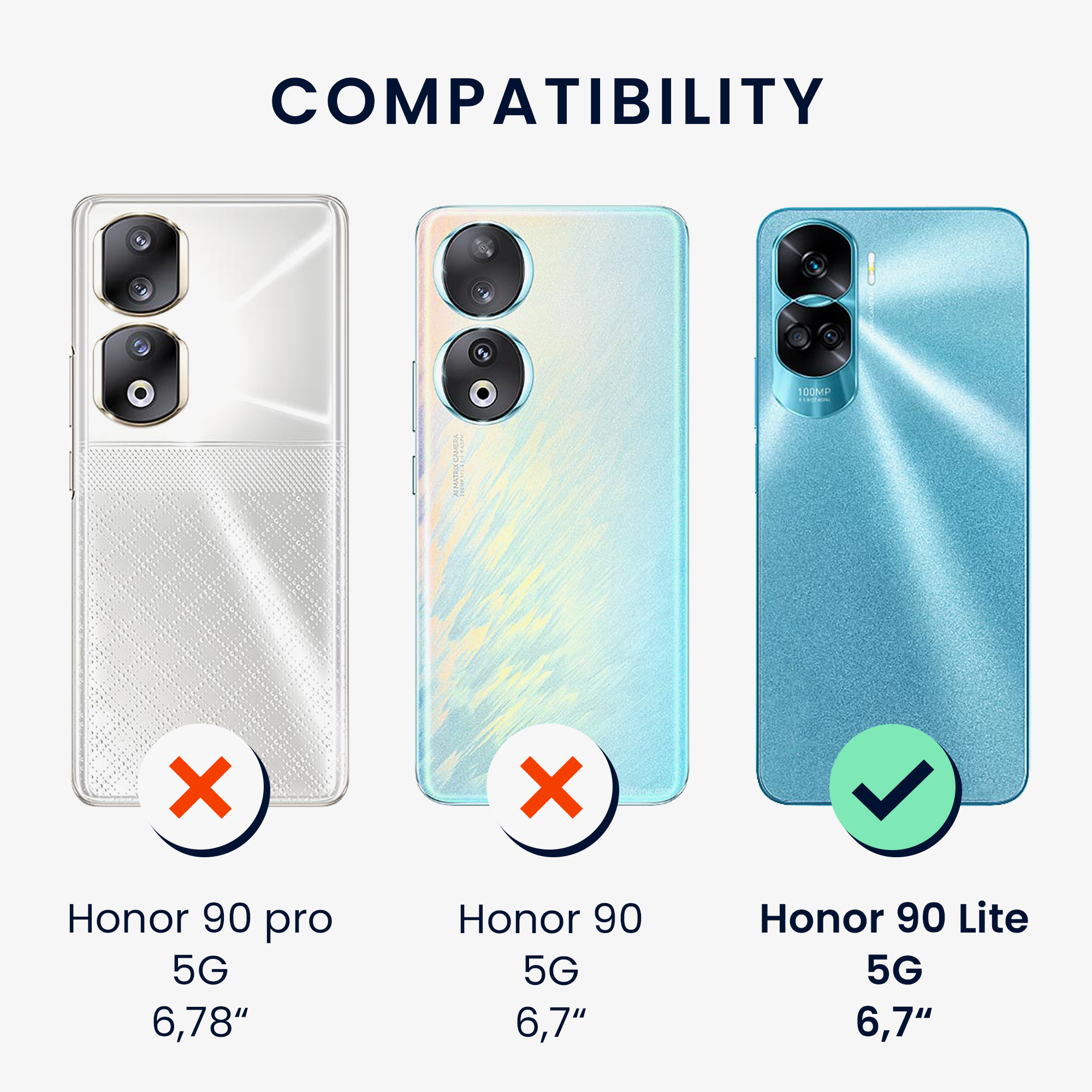 Kryt na mobil HONOR 90 Lite 5G kwmobile TPU matná černá