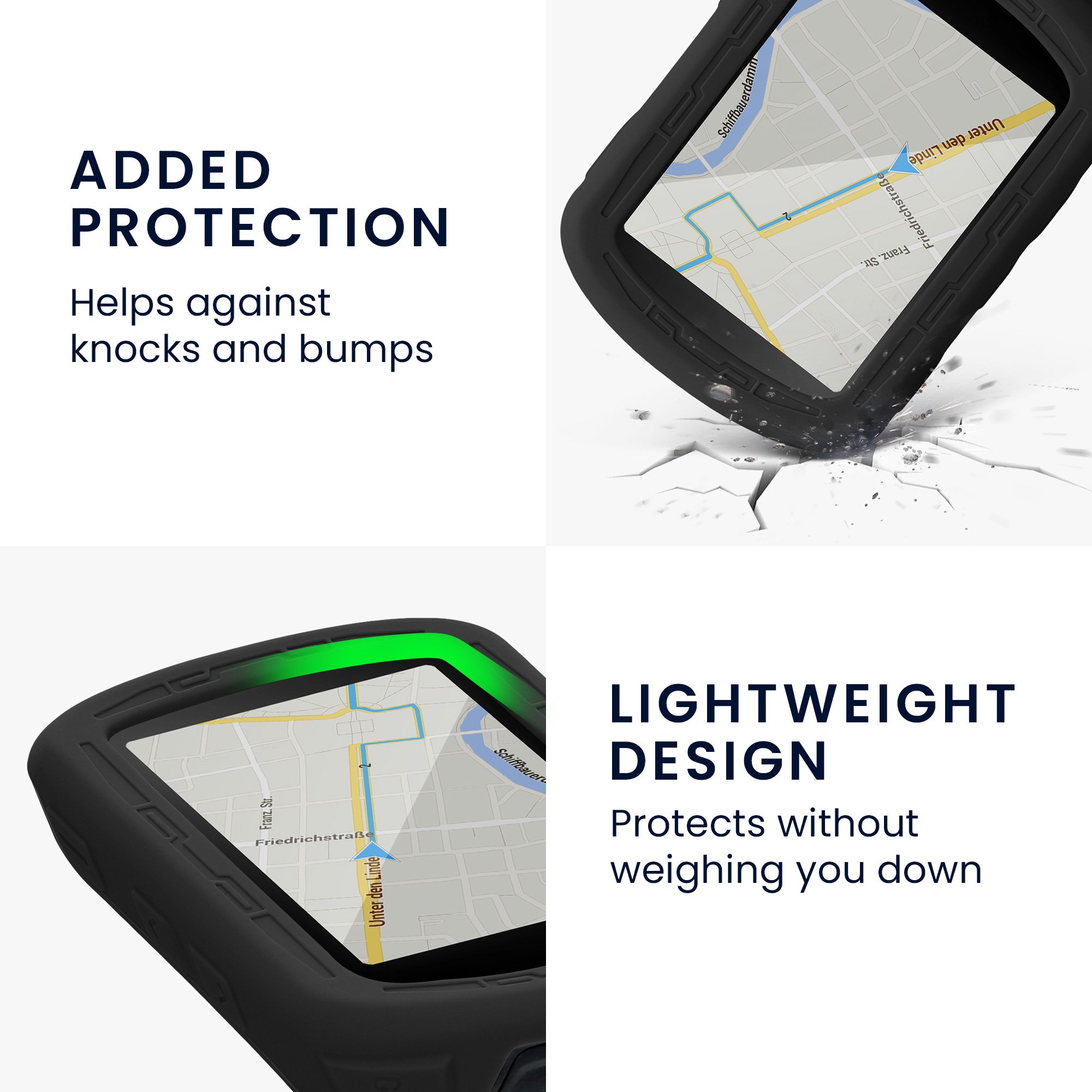 Silikonové pouzdro pro Garmin Edge 840 / Edge 540 kwmobile - černá