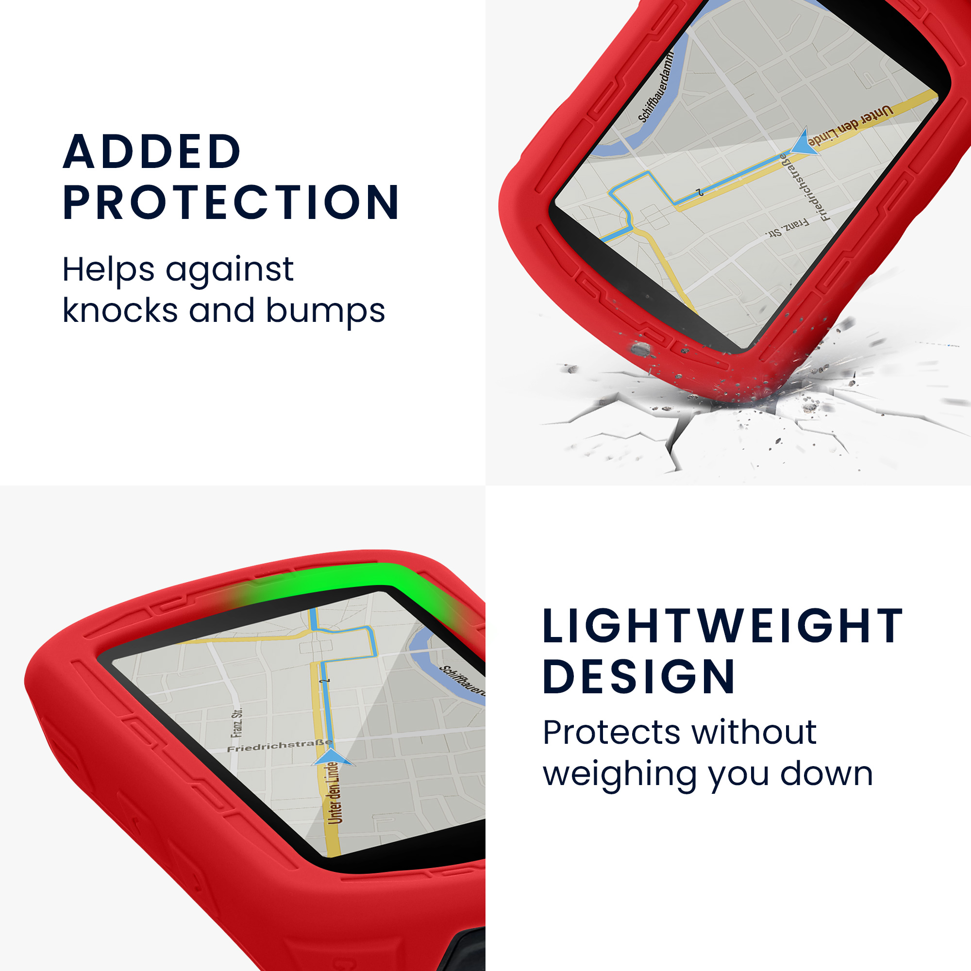 Silikonové pouzdro cyklo GPS Garmin Edge 840 / Edge 540 kwmobile červená