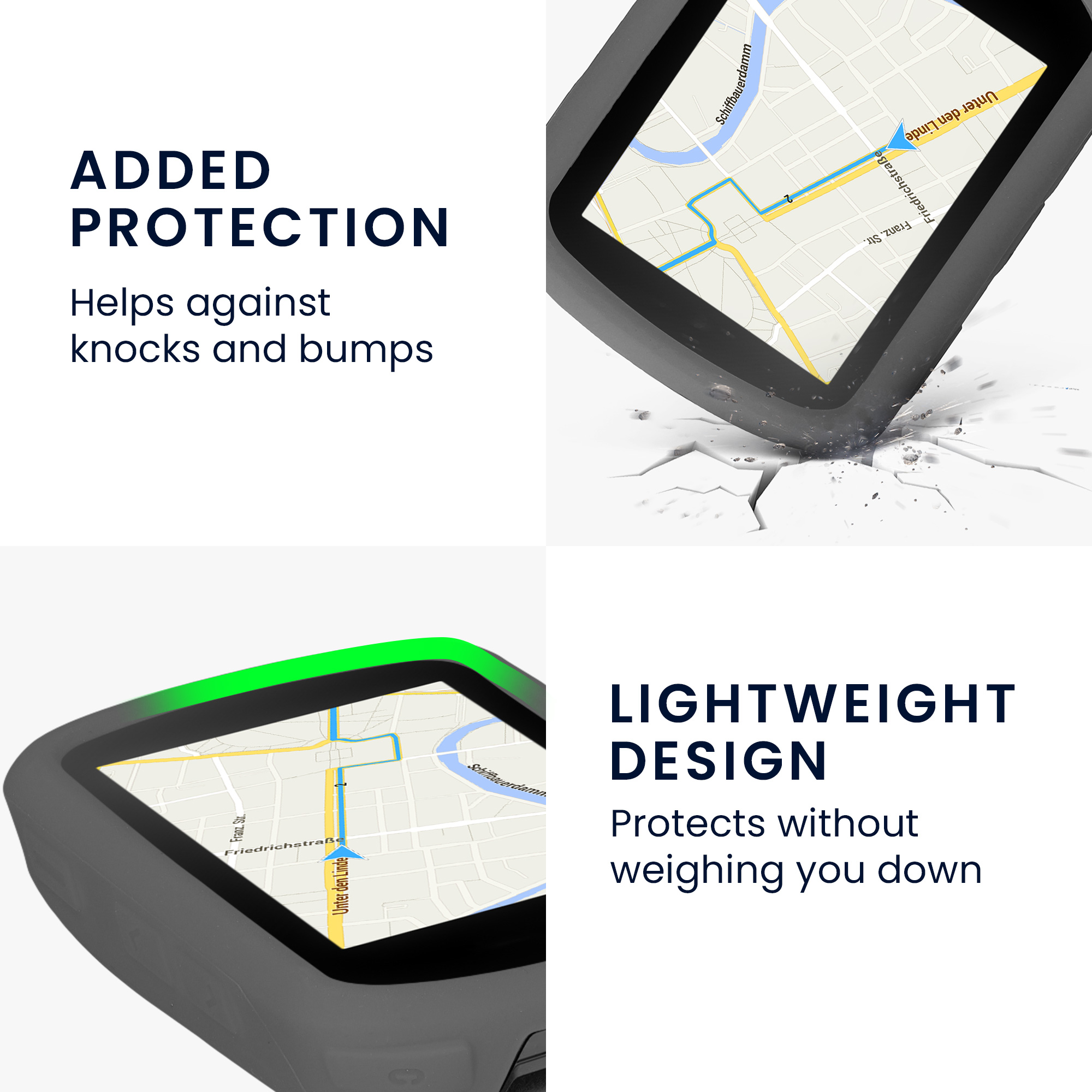 Silikonové pouzdro cyklo GPS Garmin Edge 840 / Edge 540 kwmobile šedá