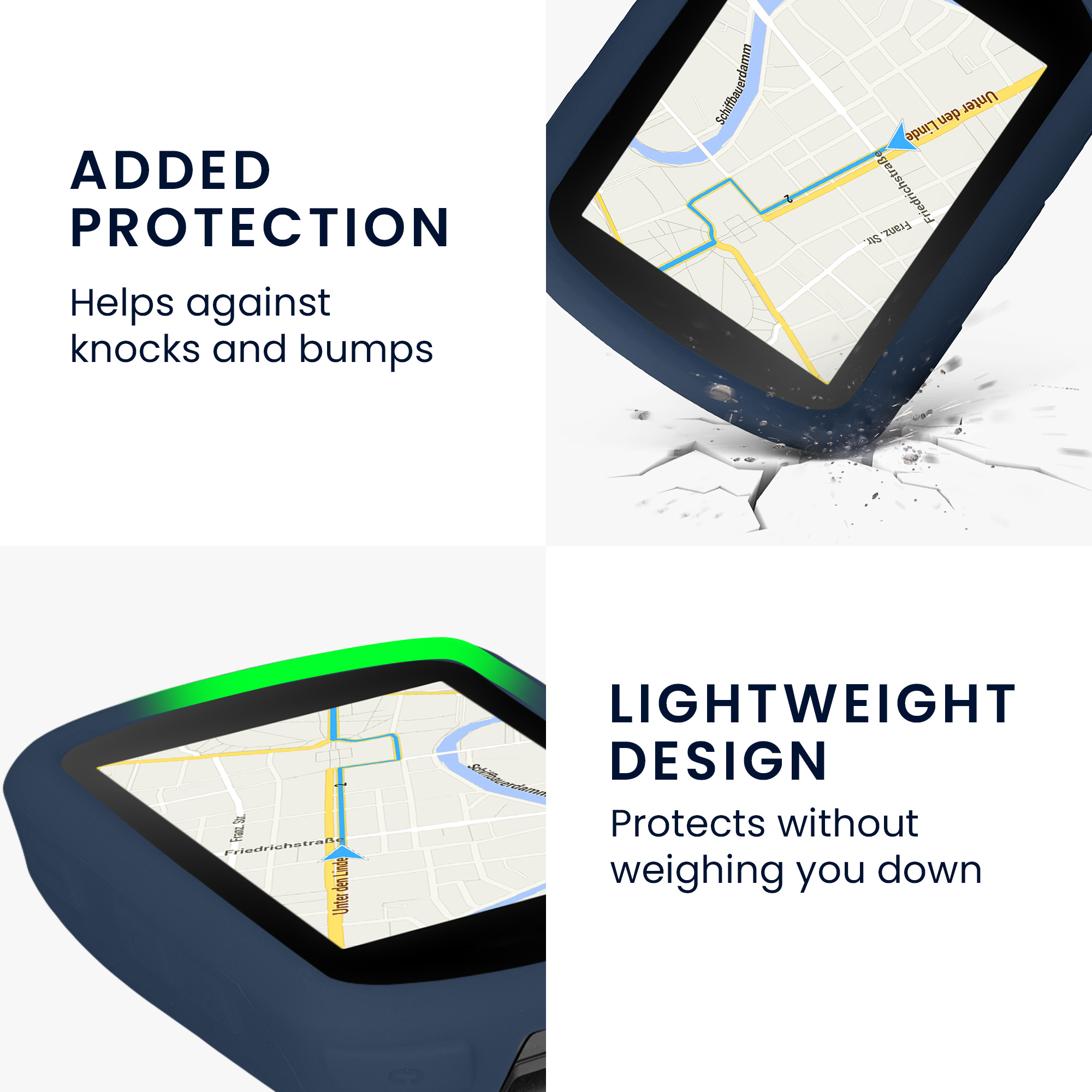 Silikonové pouzdro pro Garmin Edge 840 / Edge 540 kwmobile - tmavě modrá