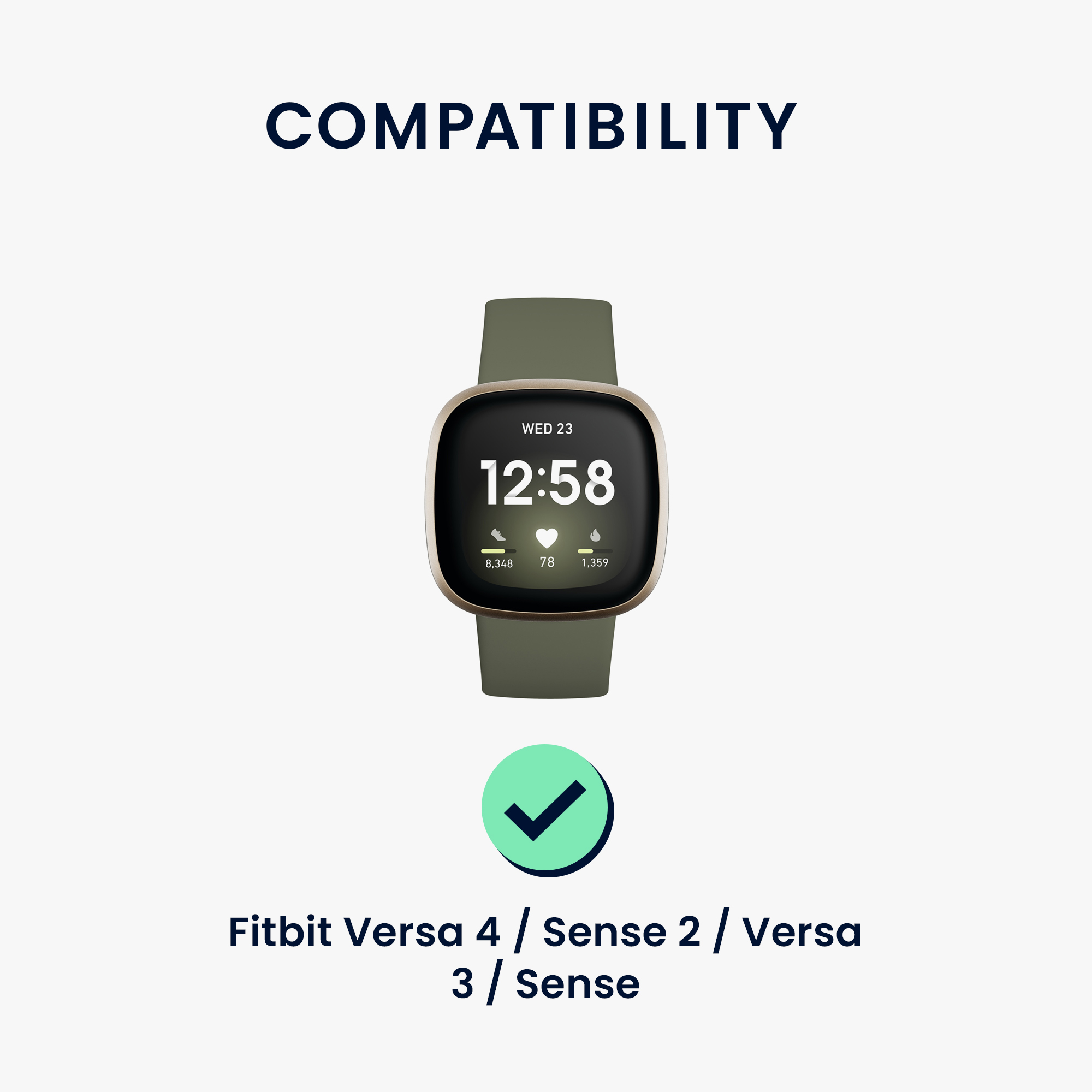 4 ks Adaptér pro řemínek kwmobile pro Fitbit Versa 4 / Sense 2 / Versa 3 / Sense