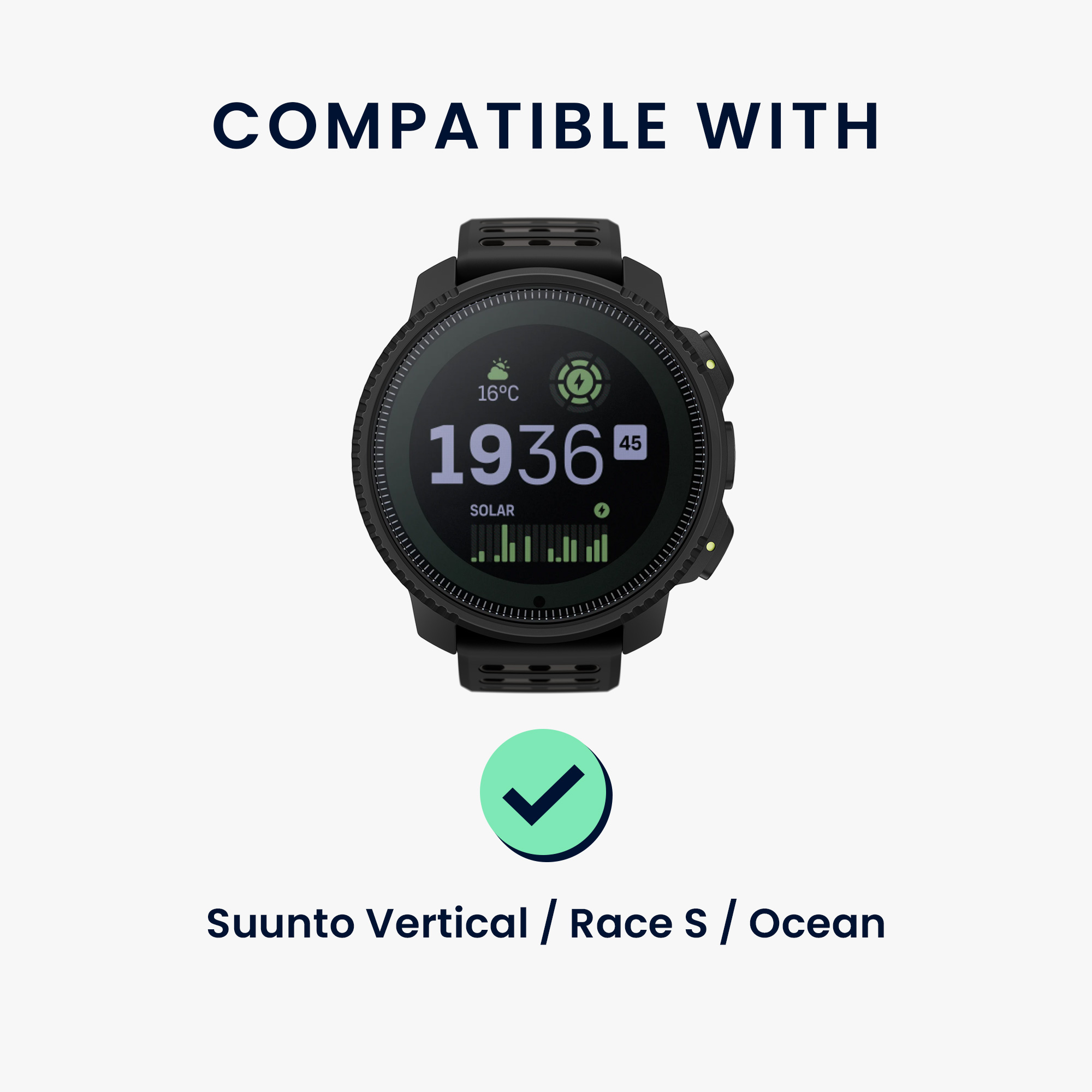 Nabíjecí kabel kwmobile pro Suunto Vertical / Race S / Ocean - černá