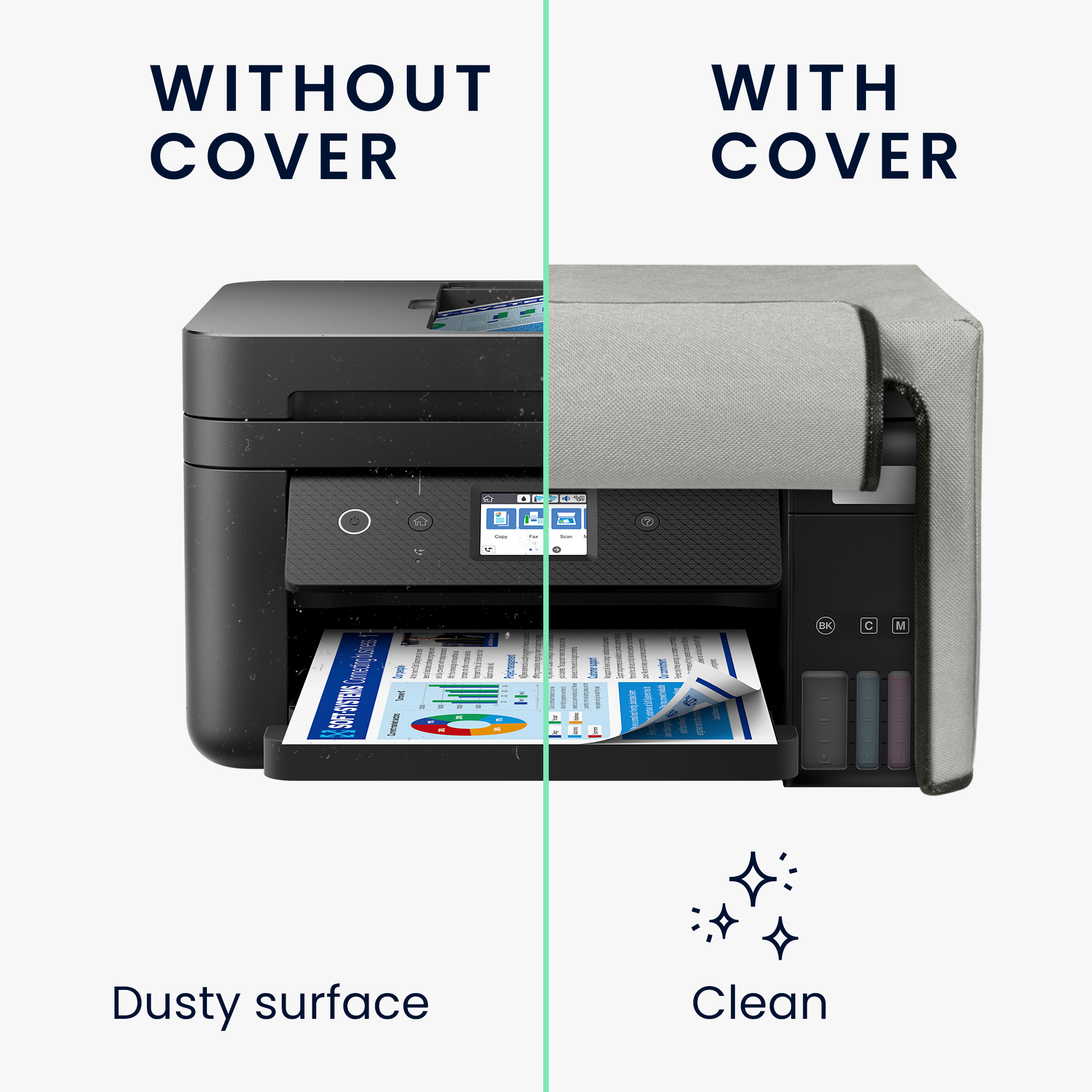 Ochranný obal na tiskárnu Epson Eco Tank ET-3850 světle šedé