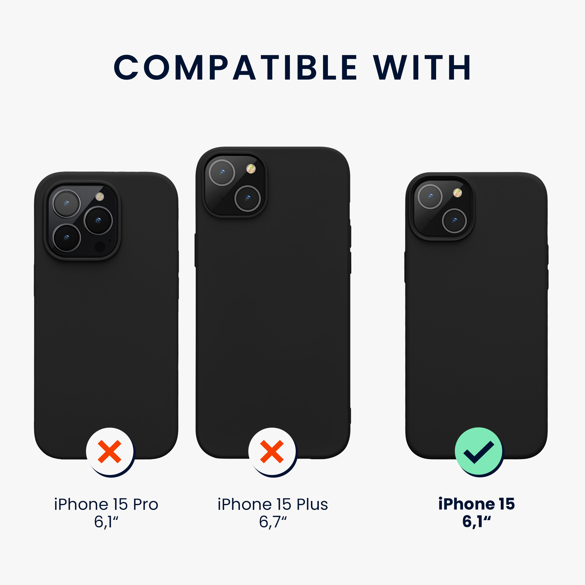 Kryt kwmobile TPU silikonový iPhone 15 černá