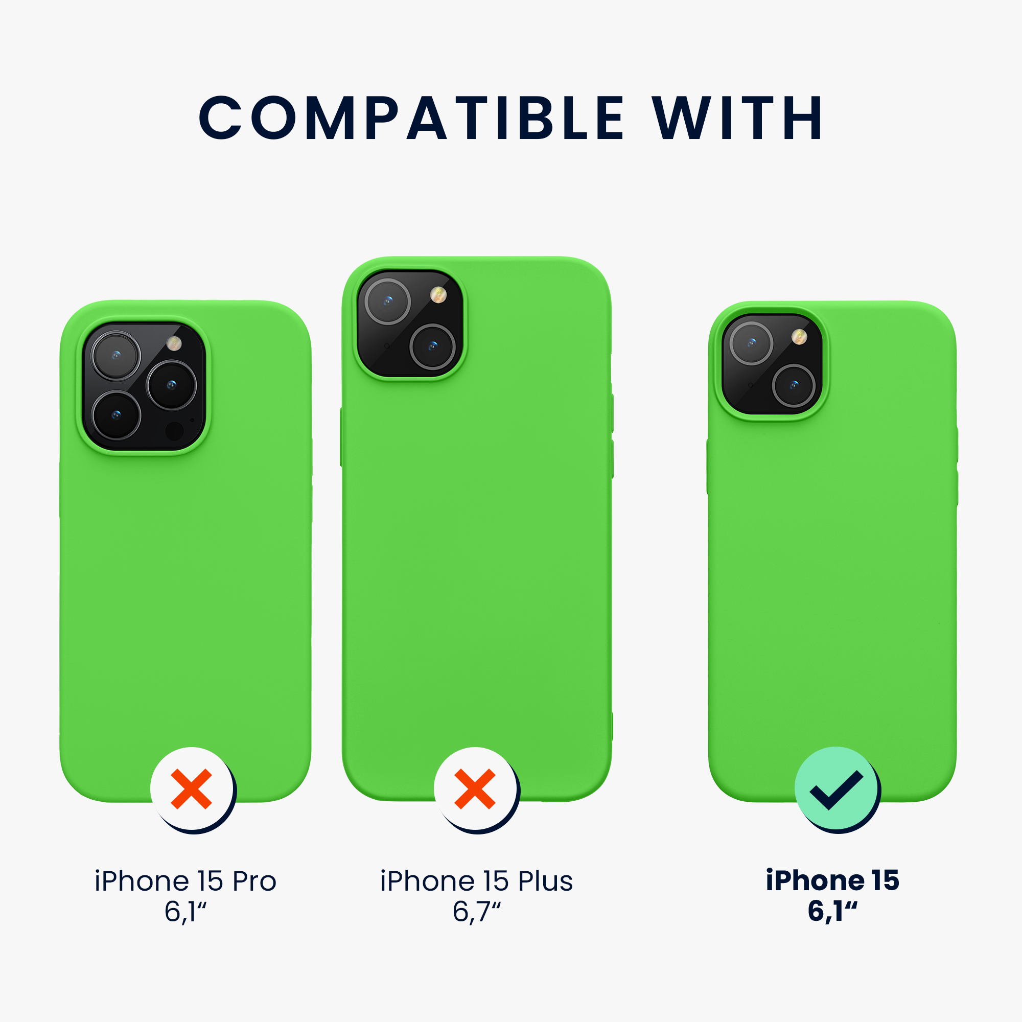 Kryt kwmobile TPU silikonový iPhone 15 limetkově zelená