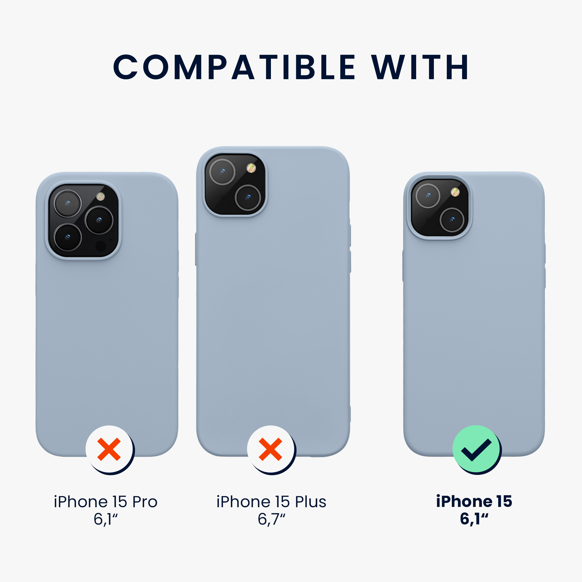 Kryt kwmobile TPU silikonový iPhone 15 modrá