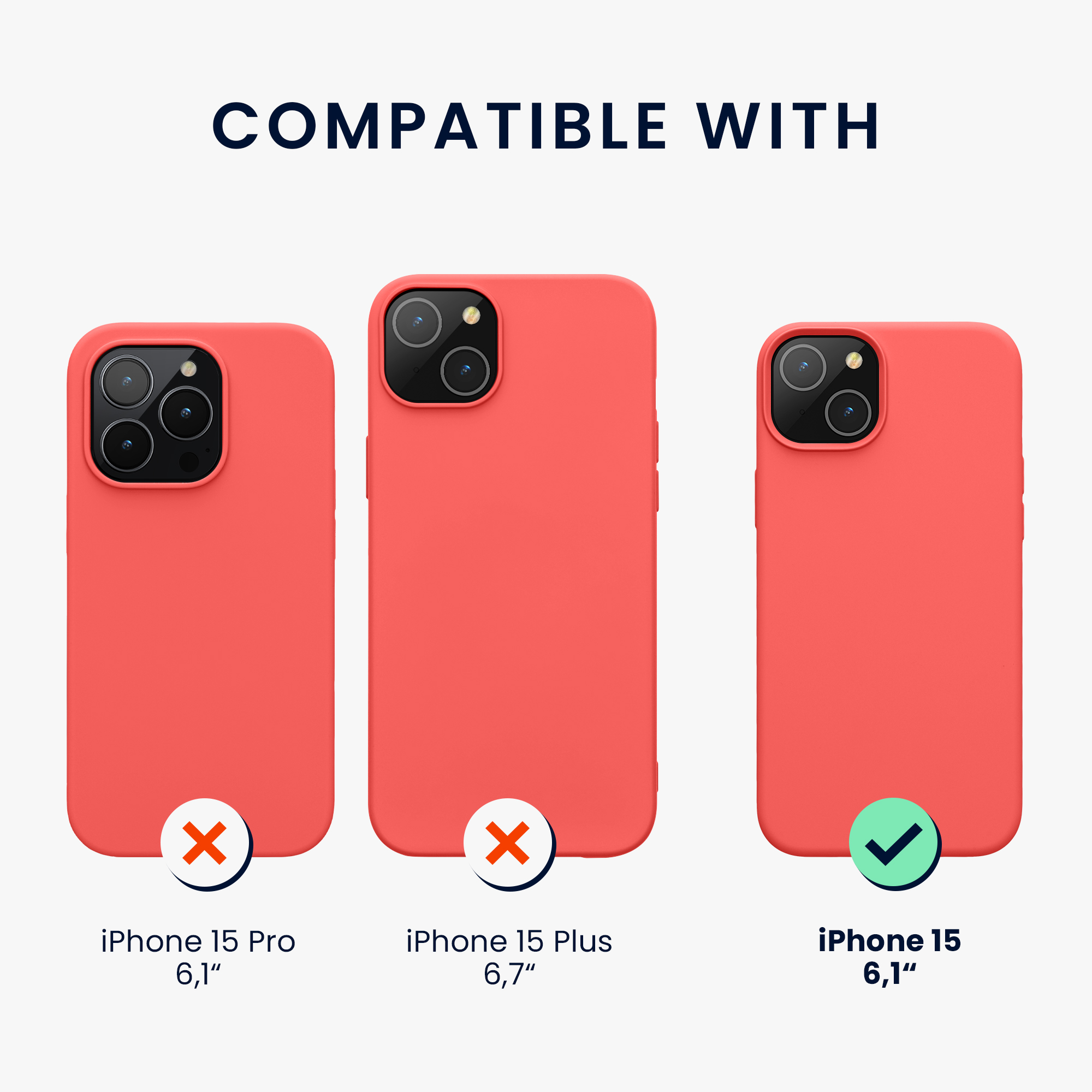 Pouzdro pro iPhone 15 kwmobile silikonové - neonově korálová