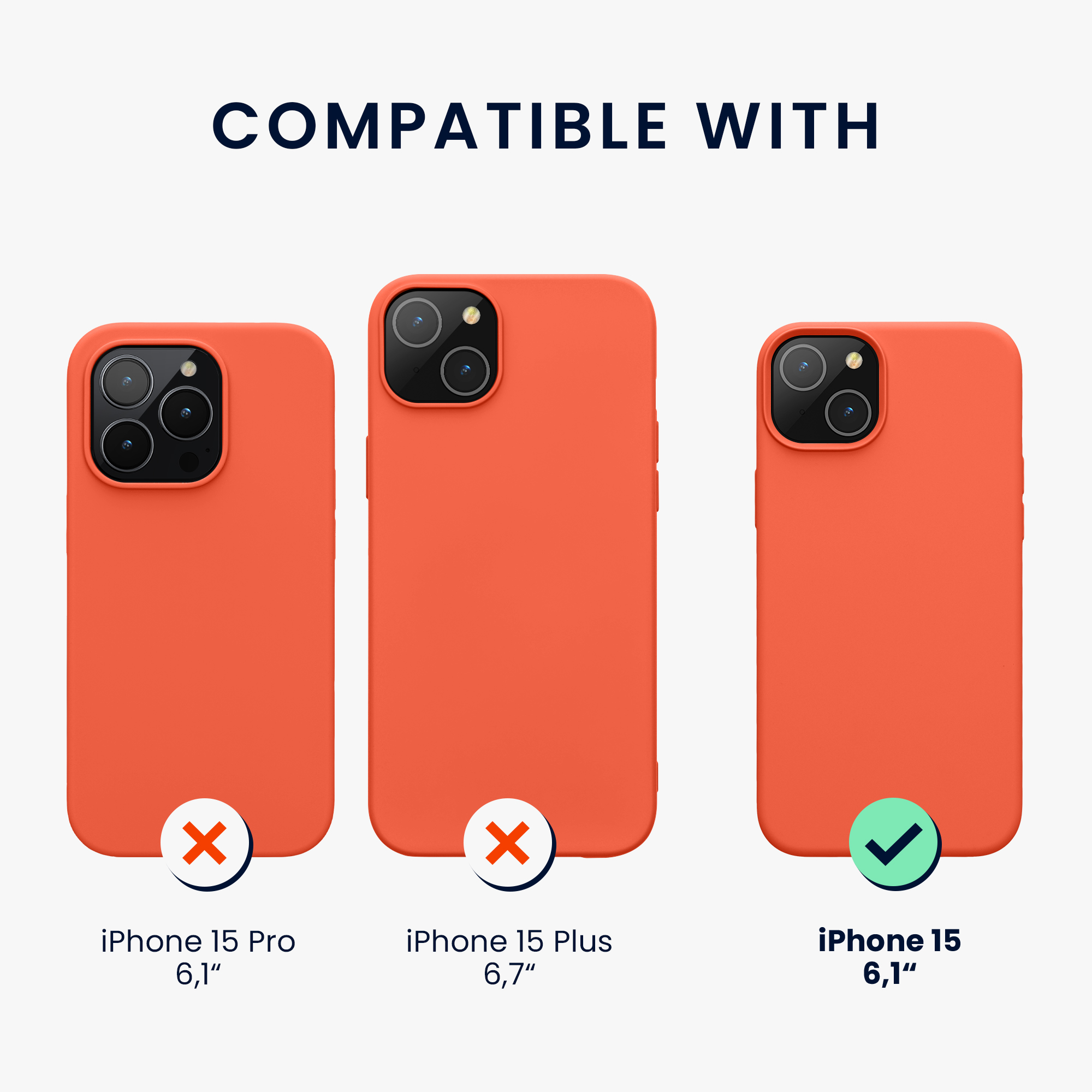 Kryt kwmobile TPU silikonový iPhone 15 Vivid Coral