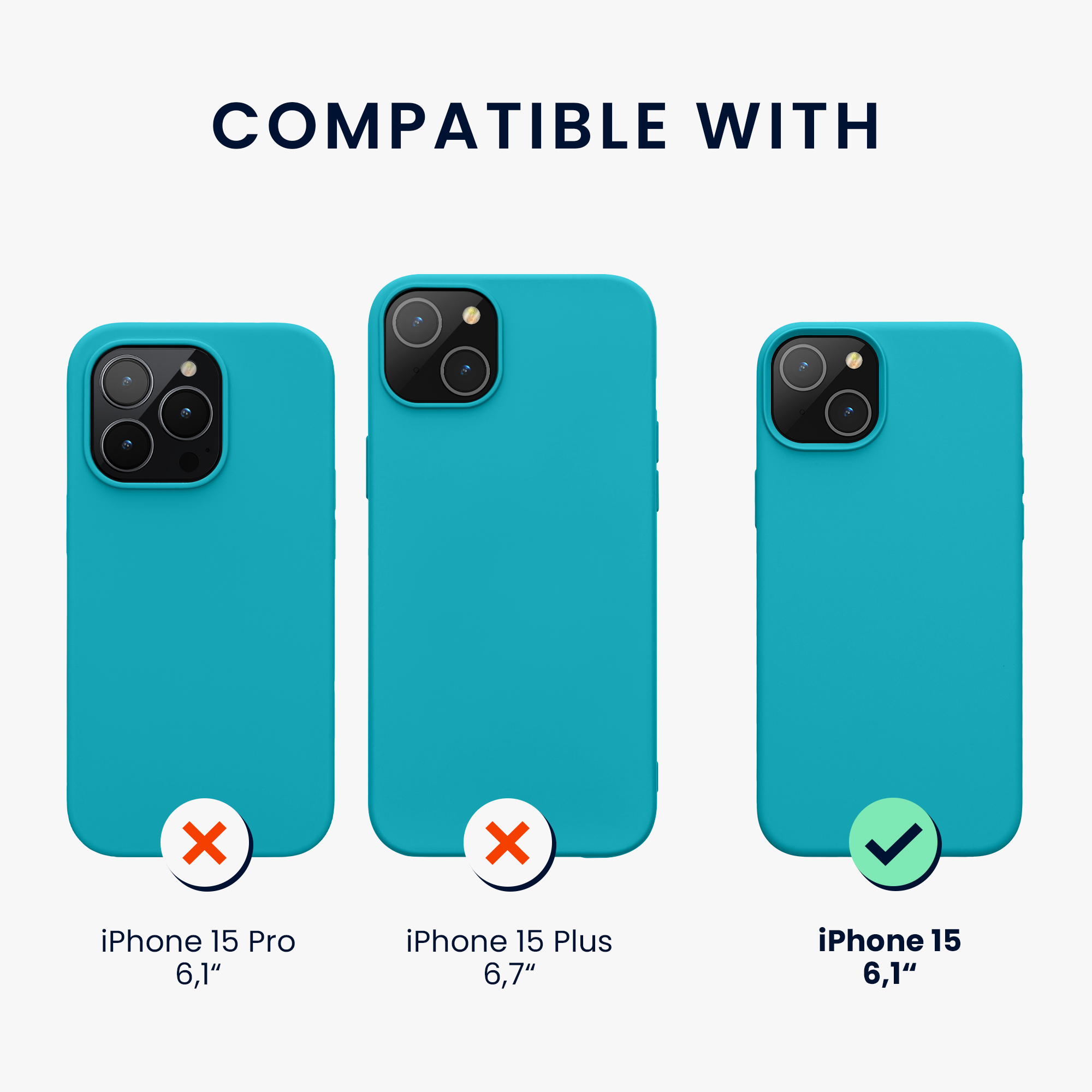 Kryt kwmobile TPU silikonový iPhone 15 Cool Glacier