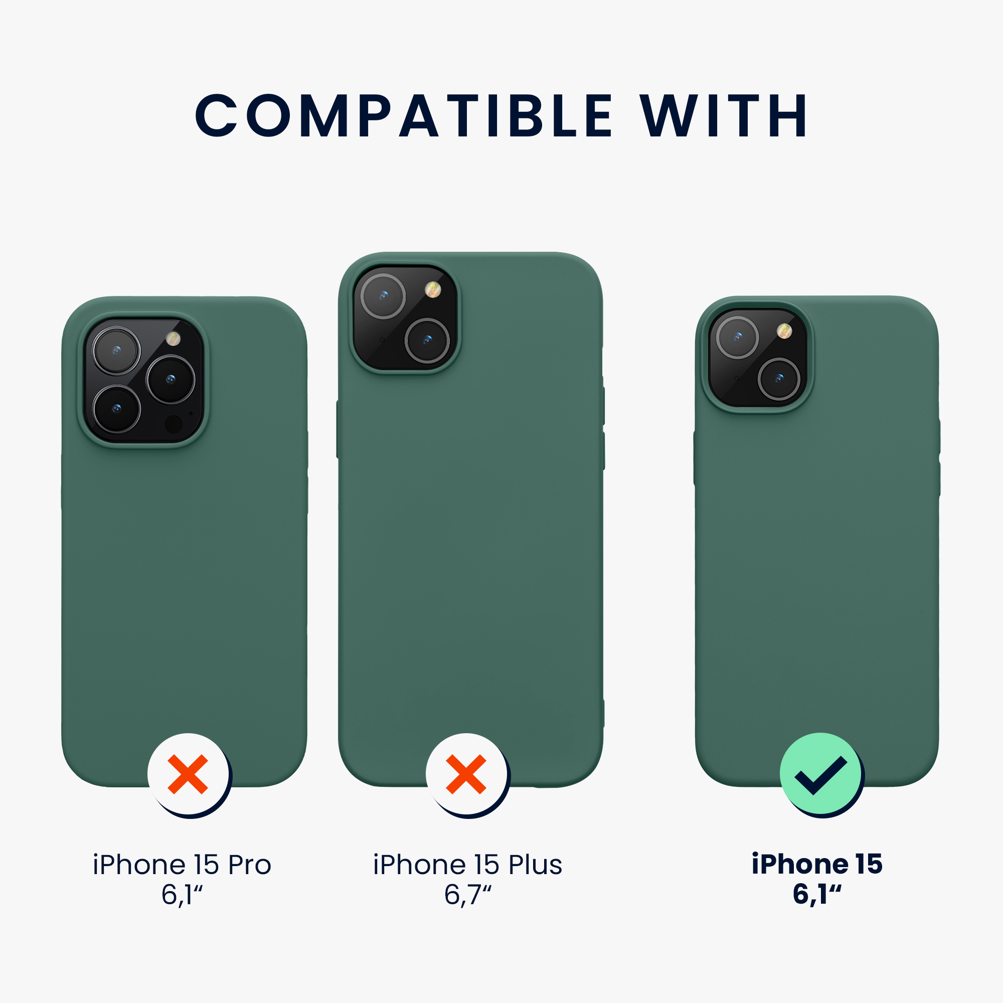 Kryt kwmobile TPU silikonový iPhone 15 zelená