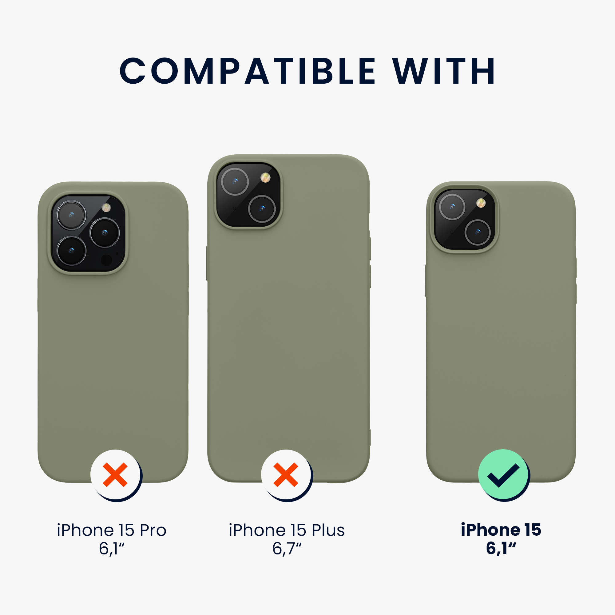 Kryt kwmobile TPU silikonový iPhone 15 zelená