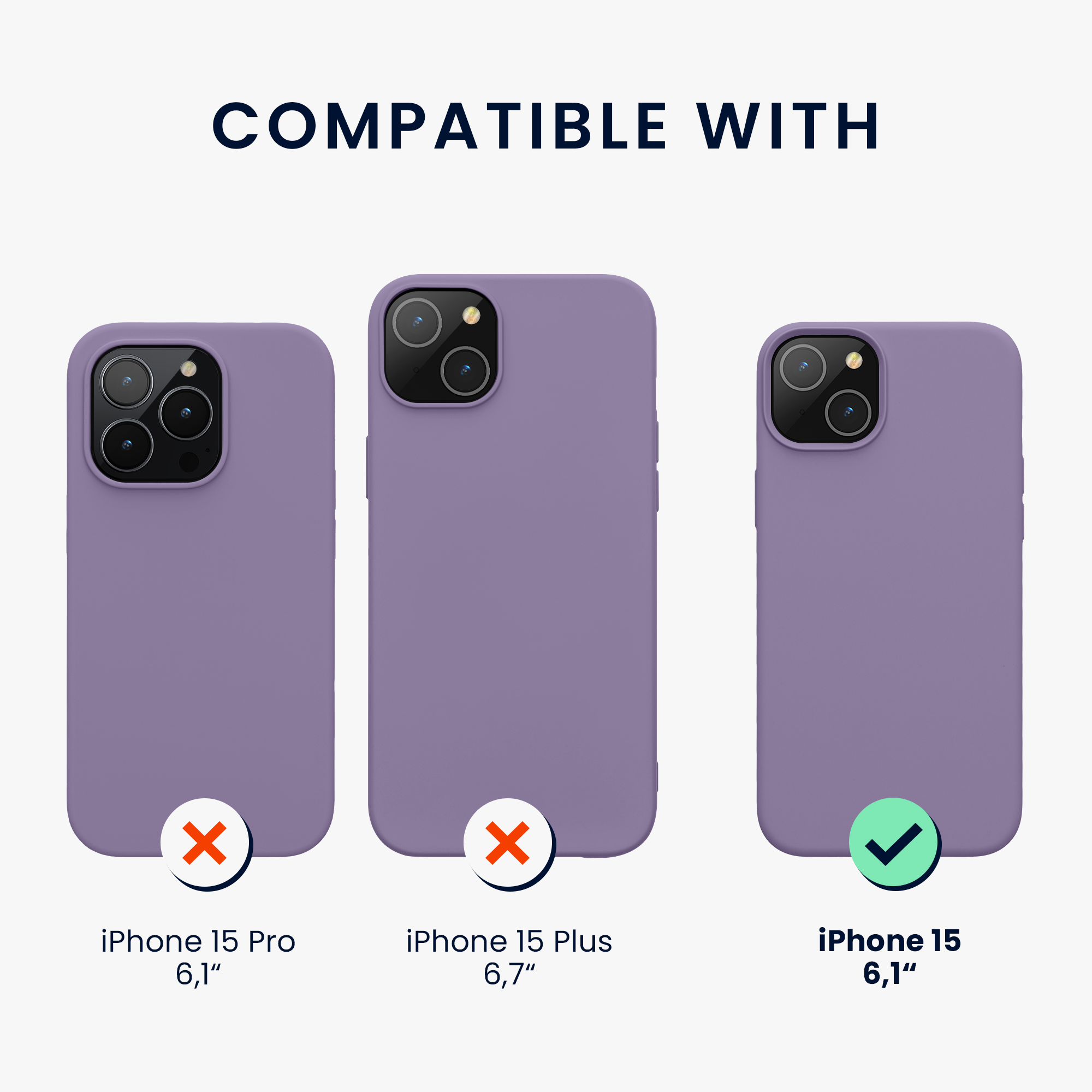 Kryt kwmobile TPU silikonový iPhone 15 fialová