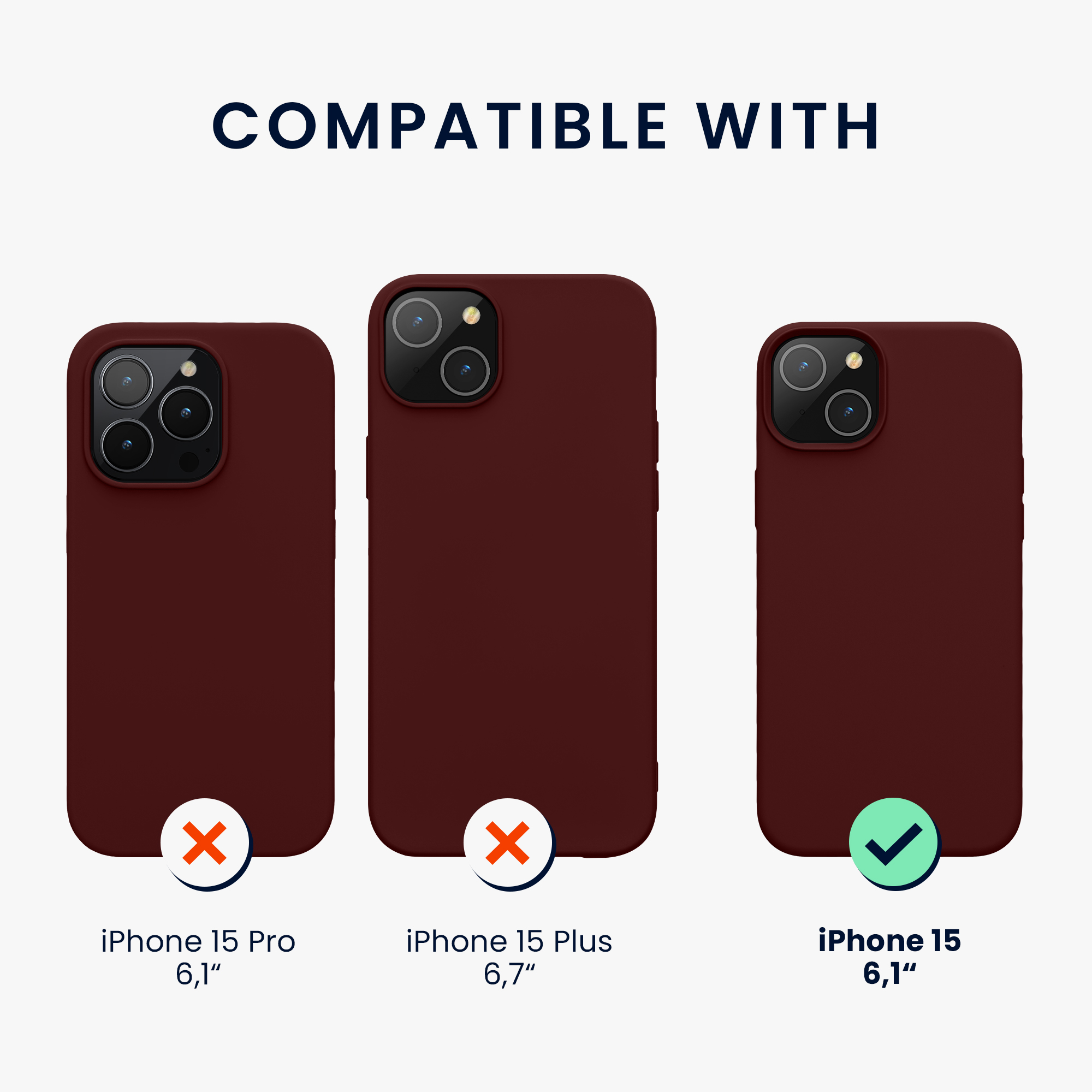 Kryt kwmobile TPU silikonový iPhone 15 vínově fialová