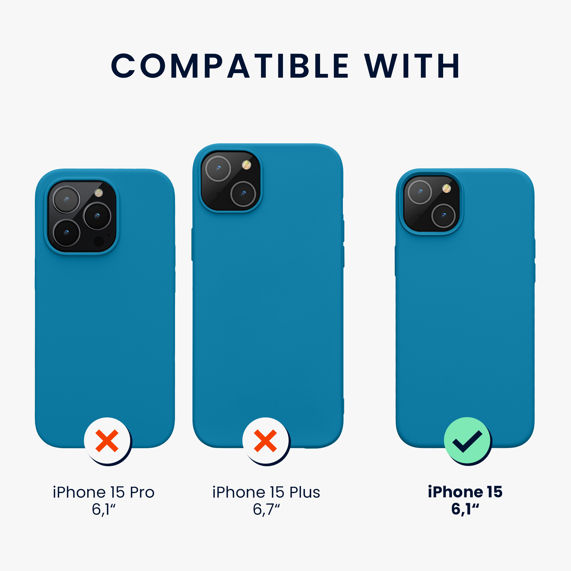 Kryt kwmobile TPU silikonový iPhone 15 modrá