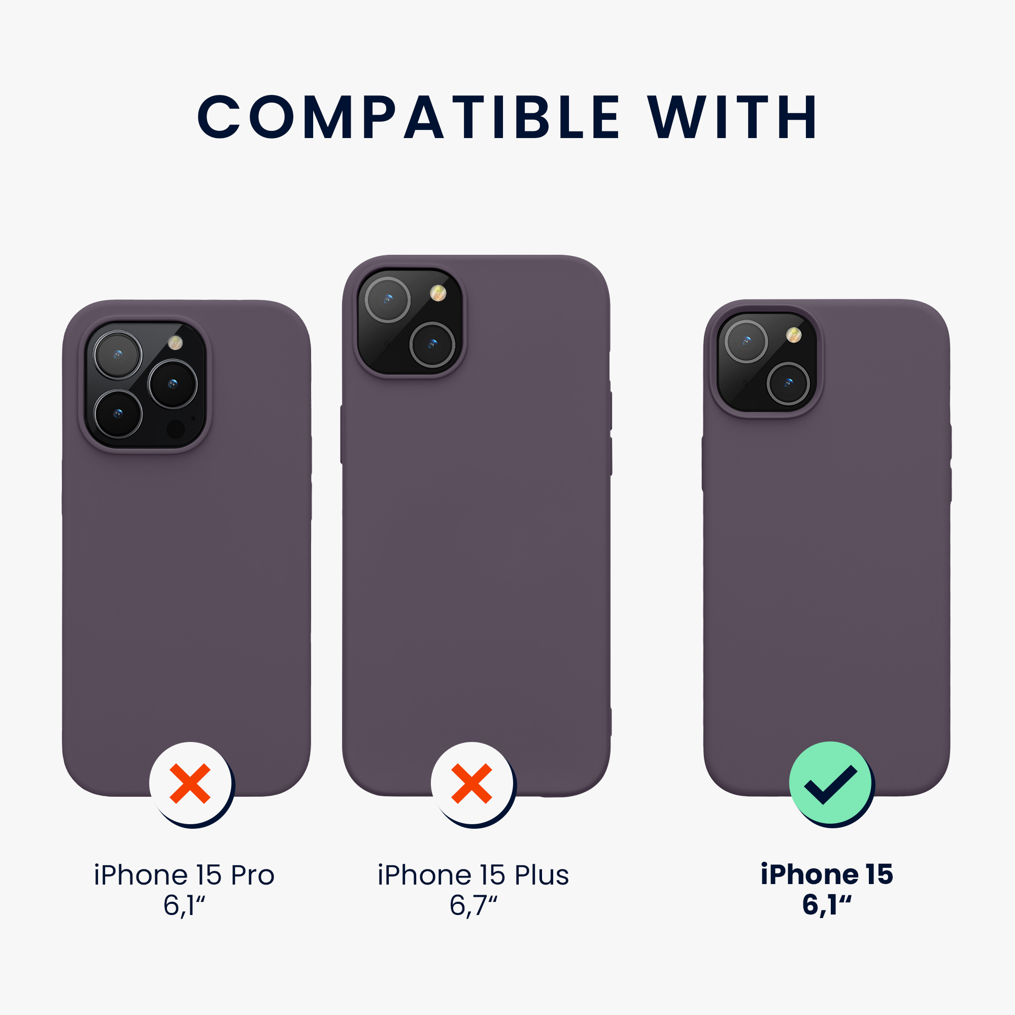 Kryt kwmobile TPU silikonový iPhone 15 Pale Iris