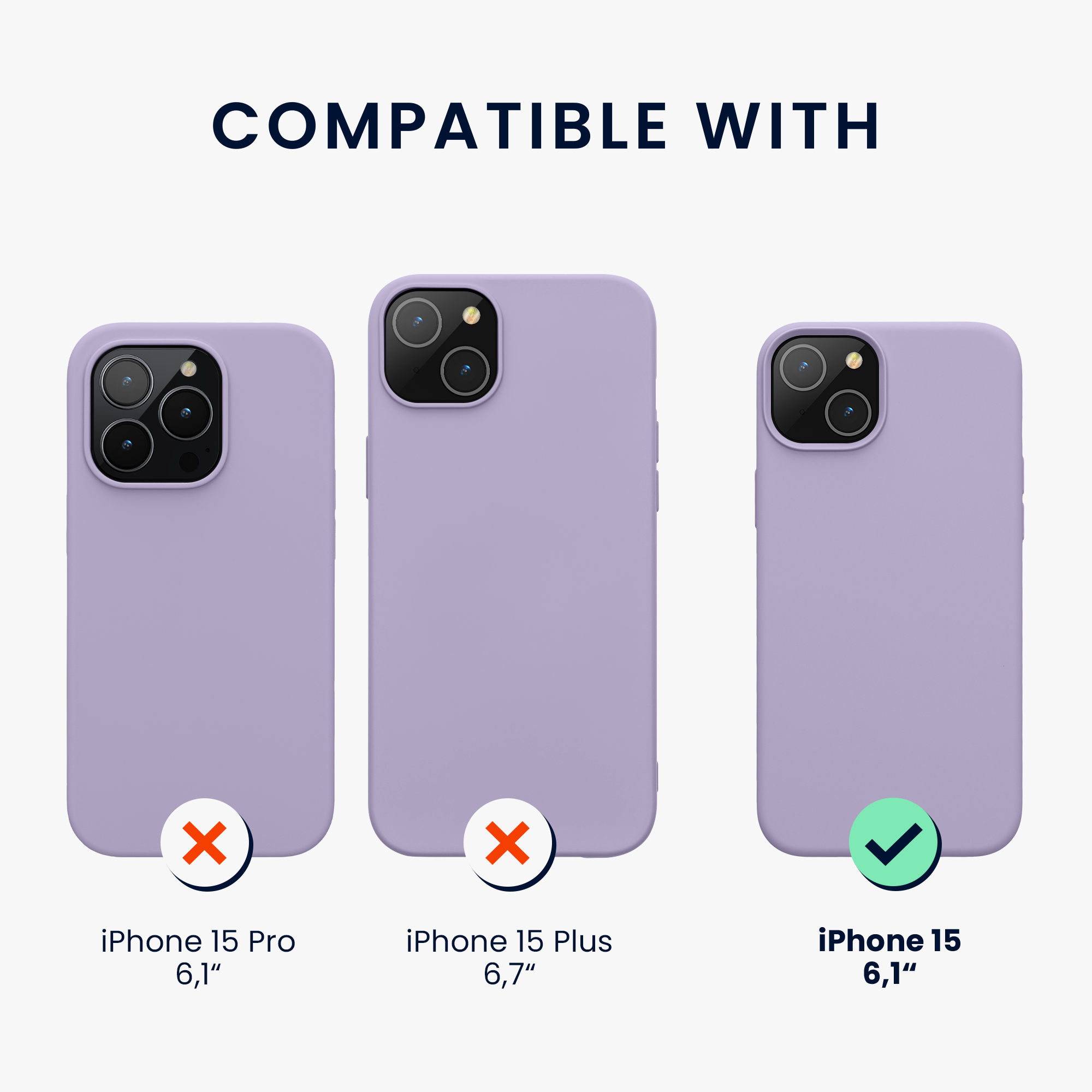 Kryt kwmobile TPU silikonový iPhone 15 levandulová