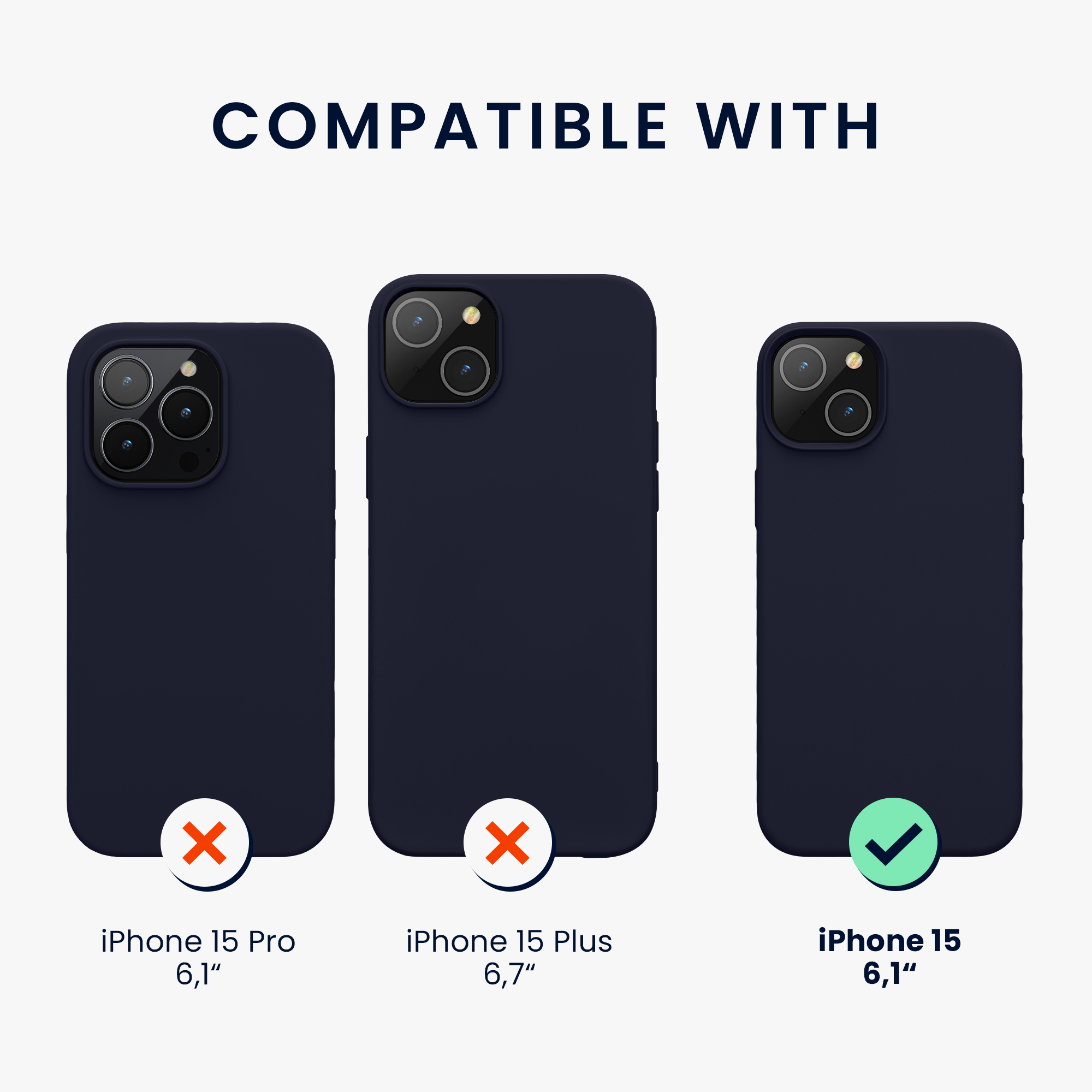 Pouzdro pro iPhone 15 kwmobile silikonové - hluboký oceán