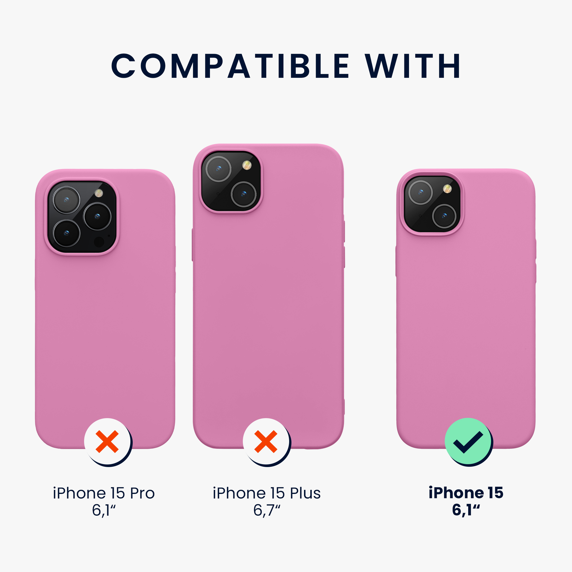 Pouzdro pro iPhone 15 kwmobile silikonové - růžová levandulová