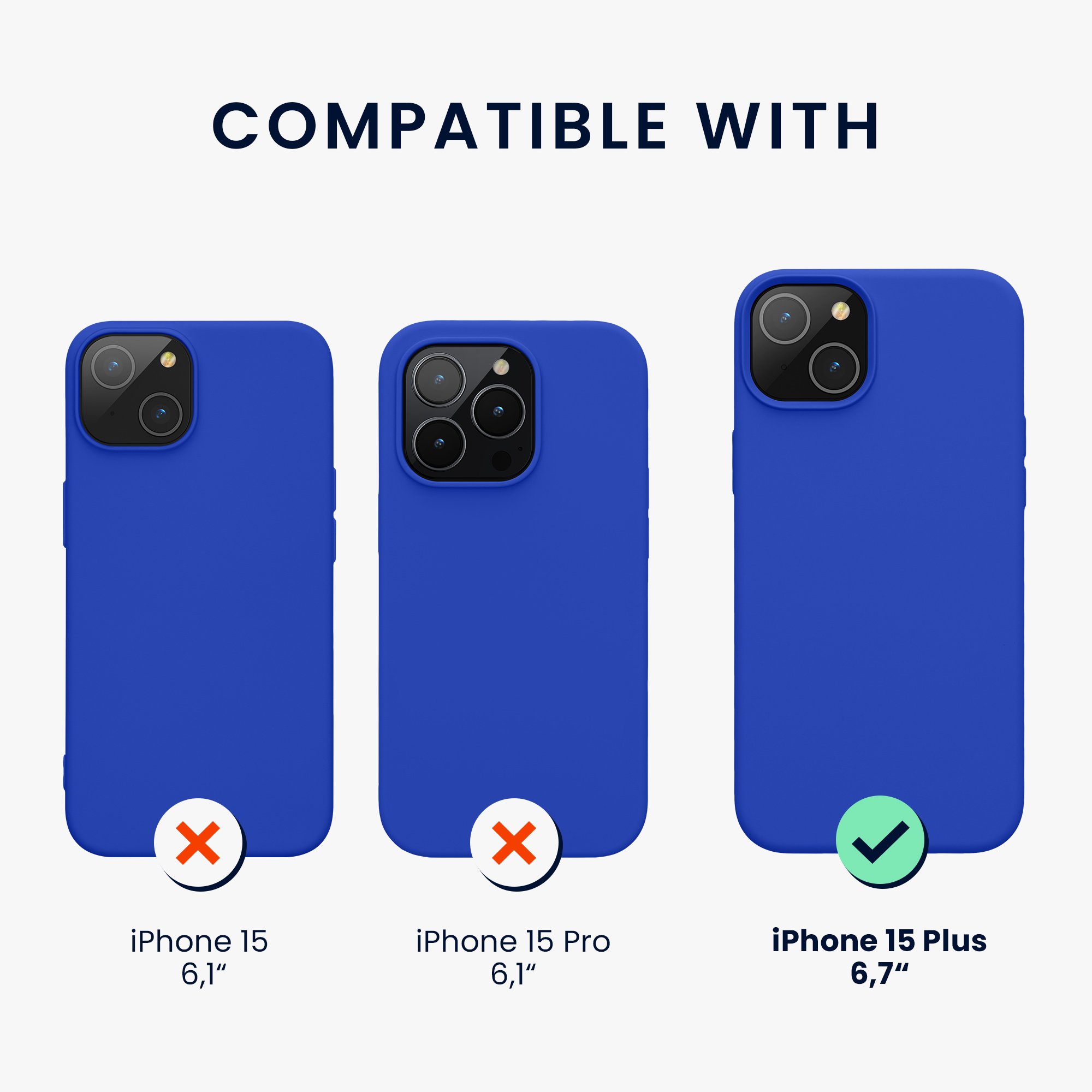 Kryt kwmobile TPU silikonový iPhone 15 Plus modrá