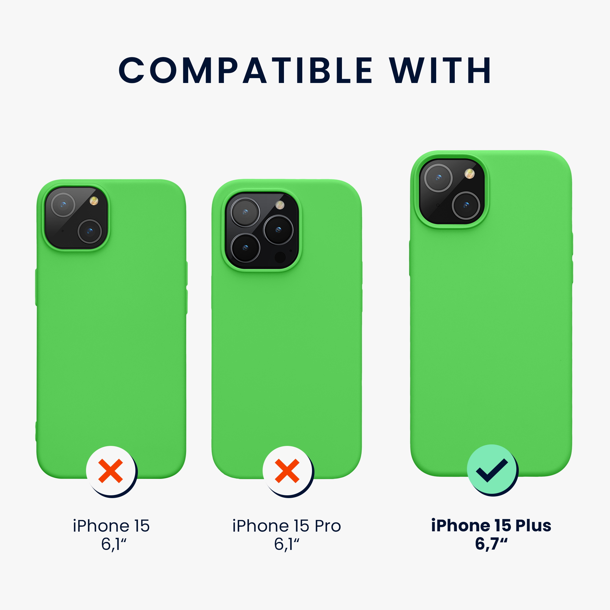 Kryt kwmobile TPU silikonový iPhone 15 Plus limetkově zelená