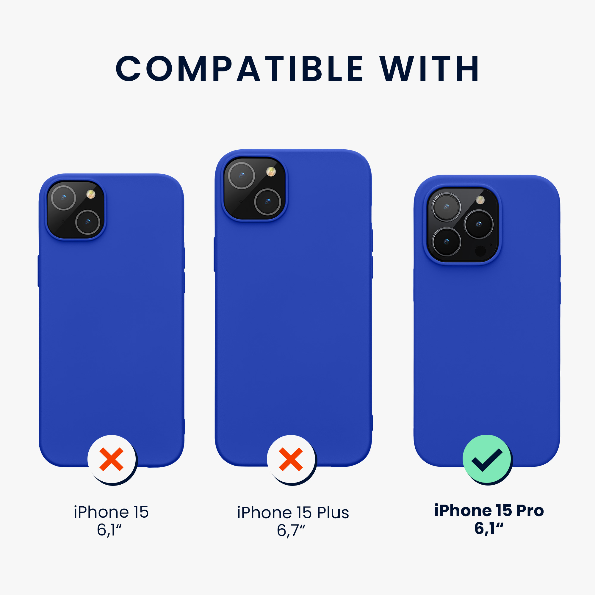 Kryt kwmobile TPU silikonový iPhone 15 Pro modrá