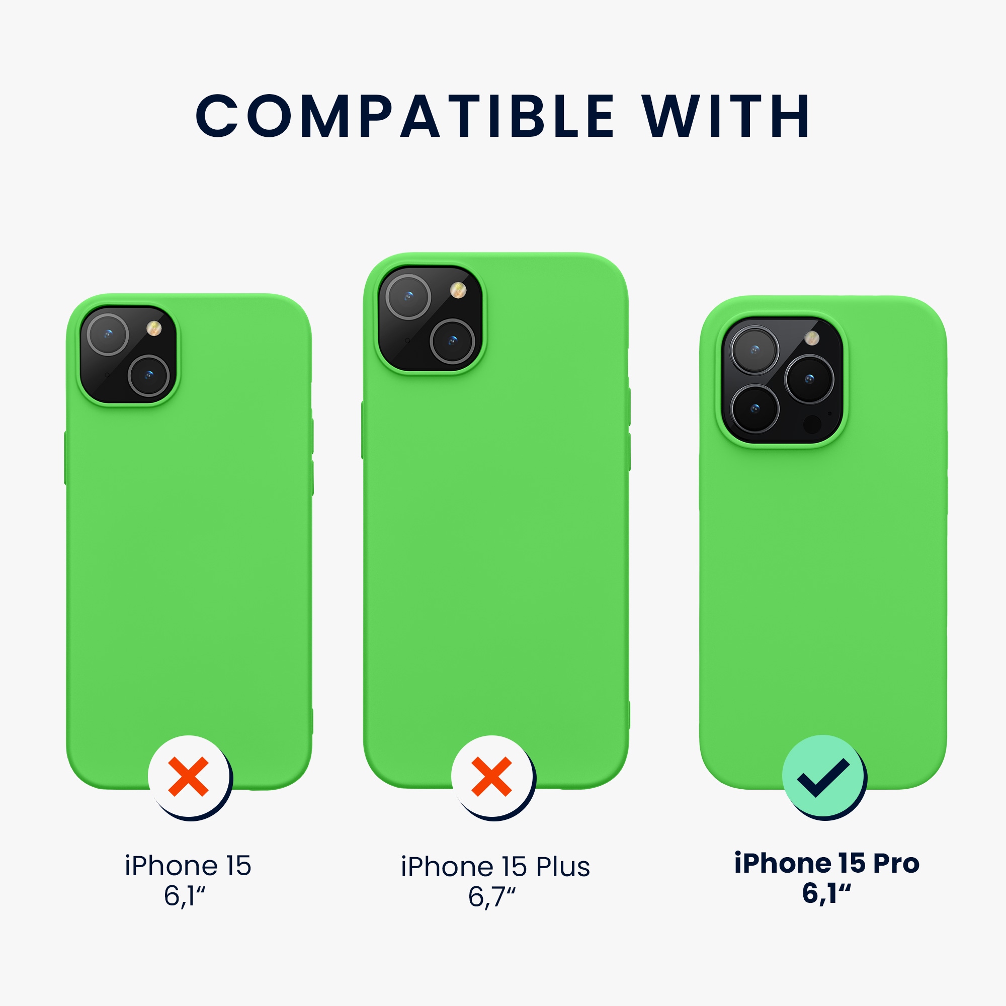 Kryt kwmobile TPU silikonový iPhone 15 Pro limetkově zelená