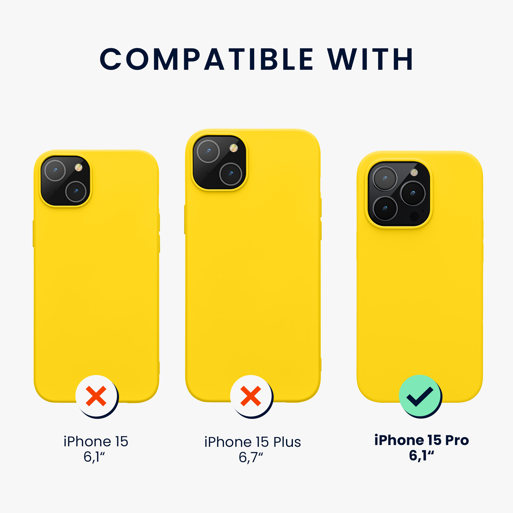Kryt kwmobile TPU silikonový iPhone 15 Pro žlutá
