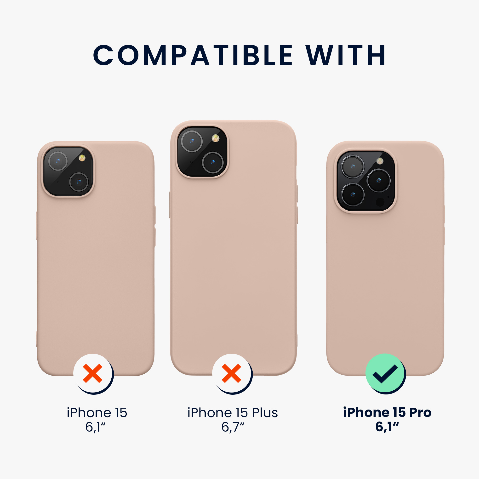 Silikonový kryt kwmobile pro iPhone 15 Pro - kokosový vzor