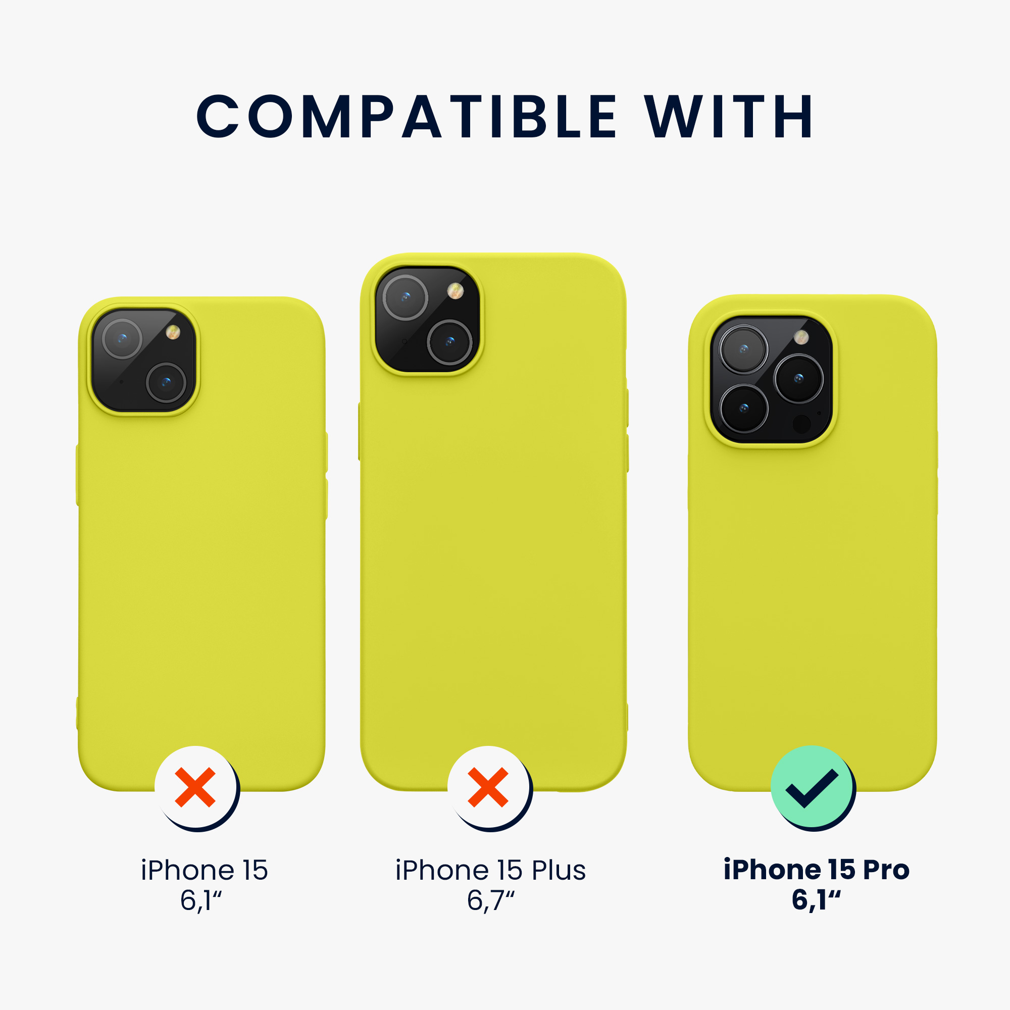 Kryt kwmobile TPU silikonový iPhone 15 Pro žlutá