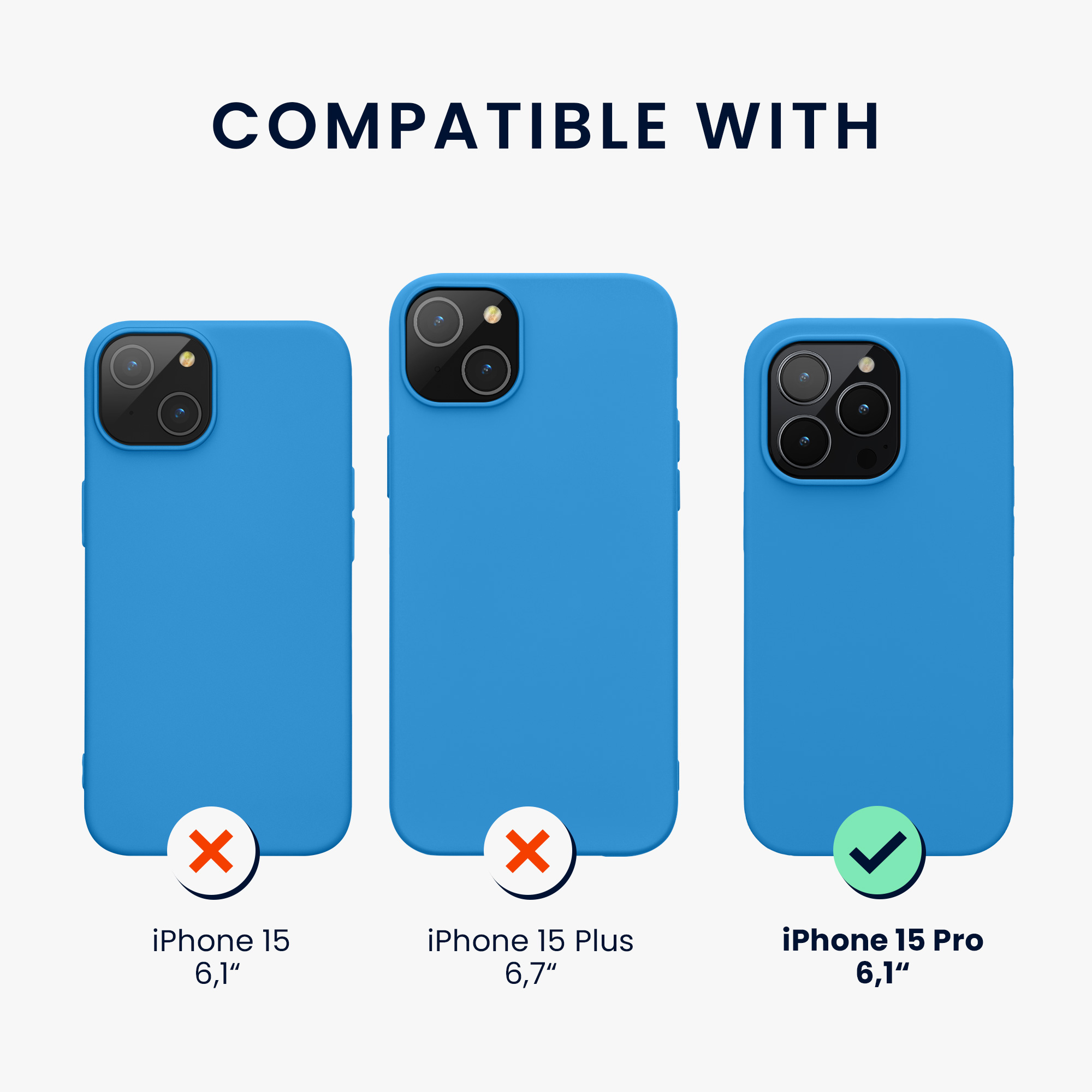 Kryt kwmobile TPU silikonový iPhone 15 Pro Sea Breeze