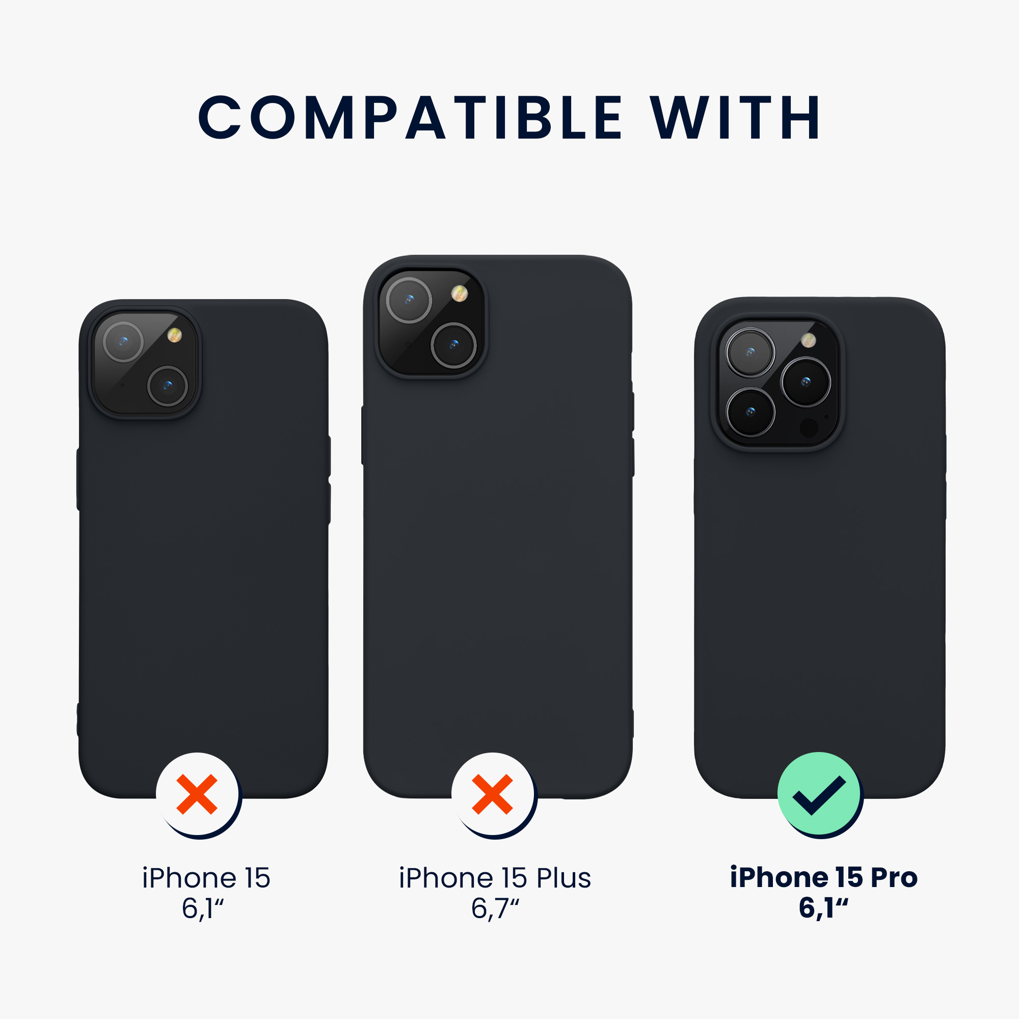 Kryt kwmobile TPU silikonový iPhone 15 Pro modrá Blueberry