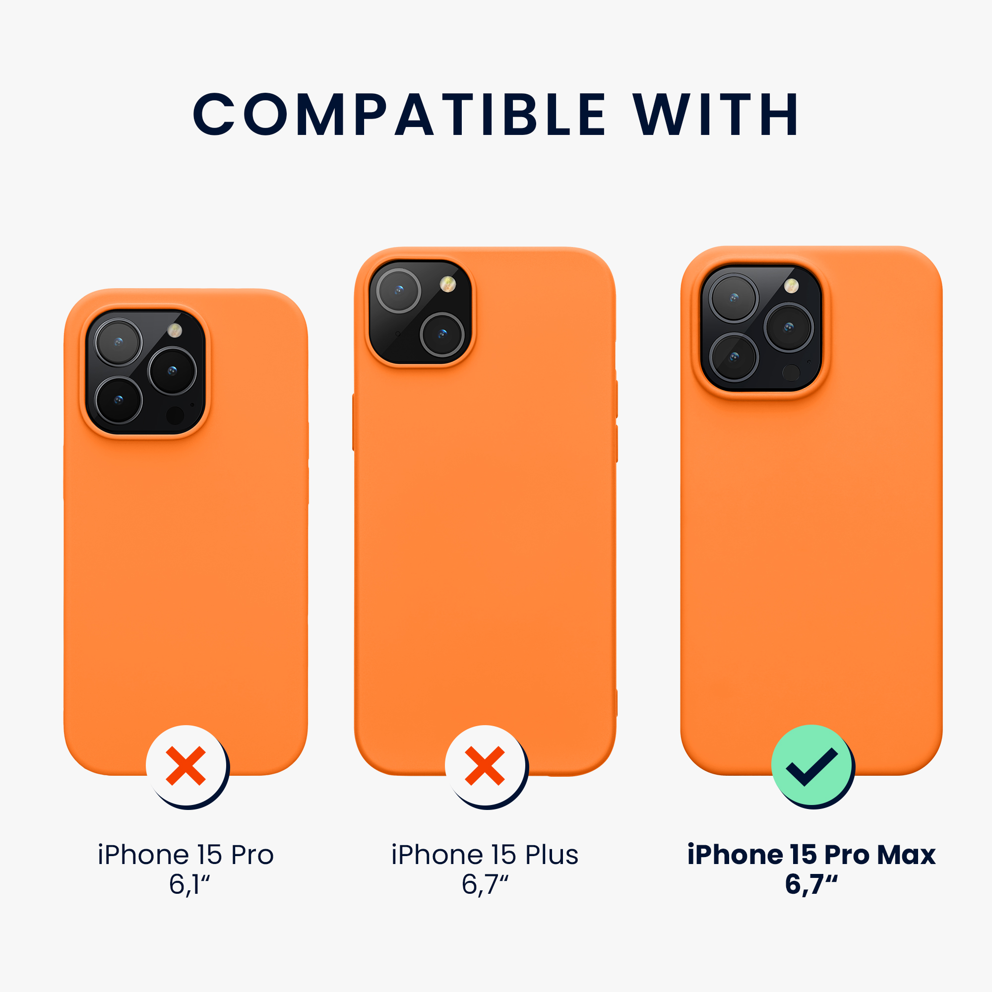 Silikonový kryt kwmobile pro iPhone 15 Pro Max - ovocně oranžová