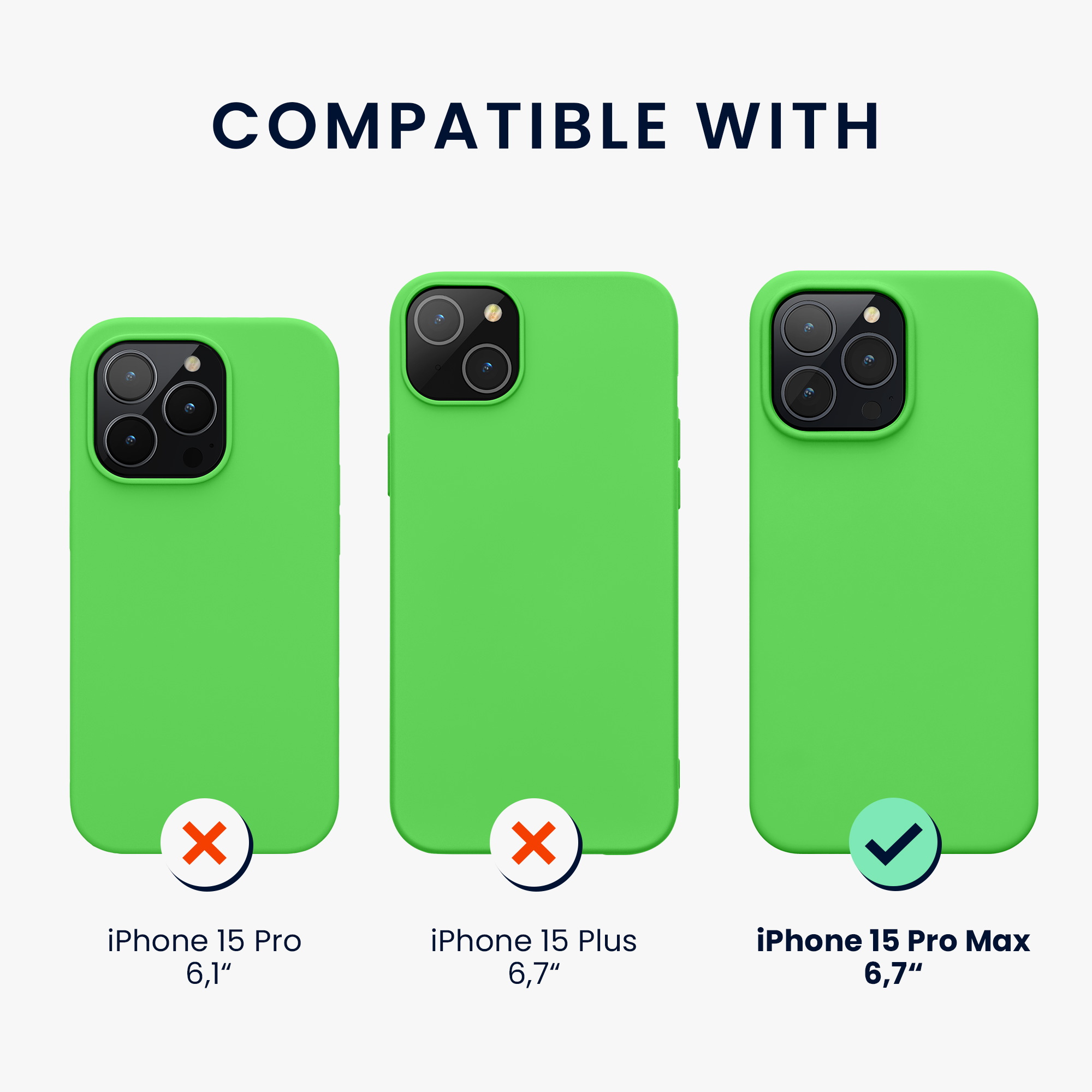 Silikonový kryt kwmobile pro iPhone 15 Pro Max - limetkově zelená