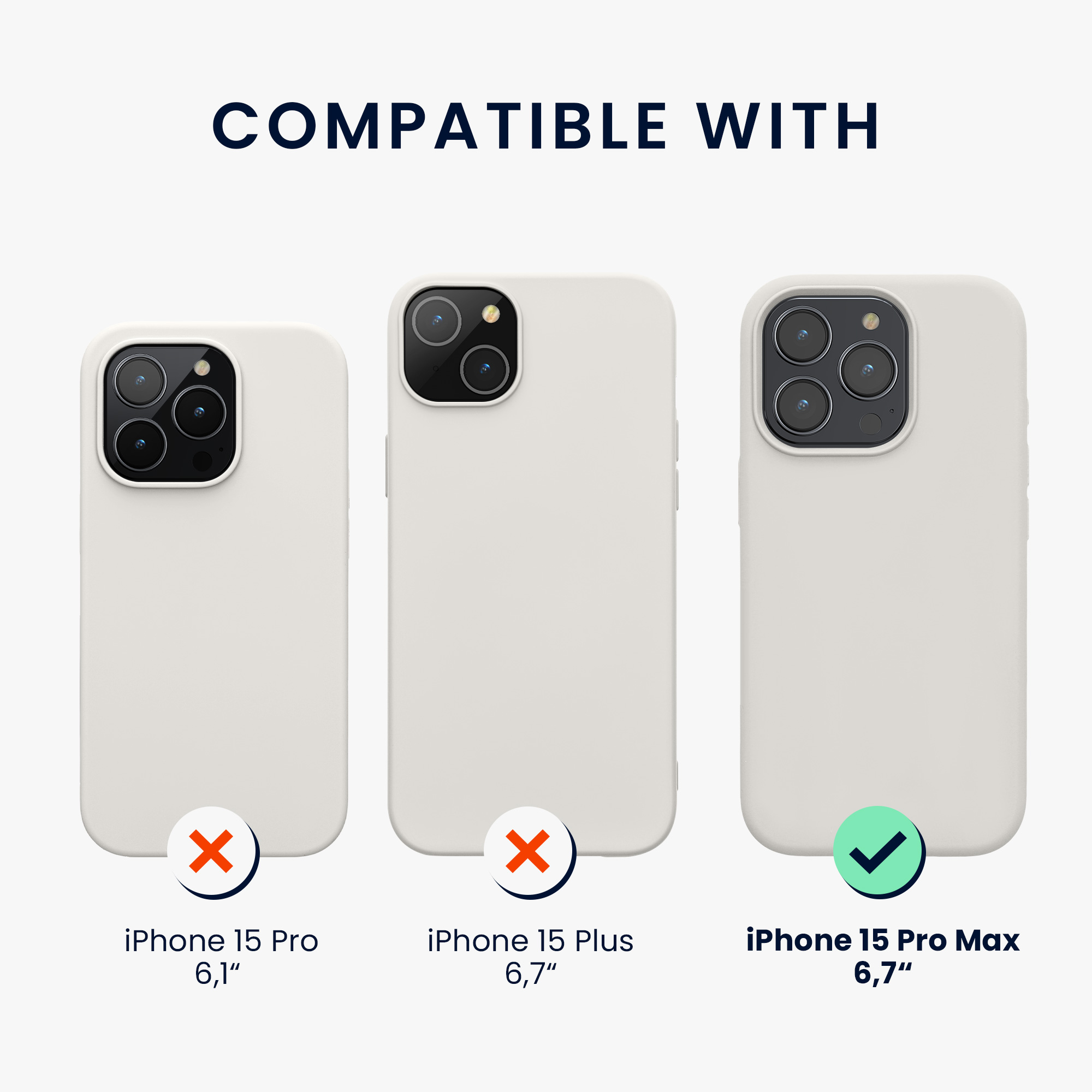 Silikonový kryt kwmobile pro iPhone 15 Pro Max - bílá
