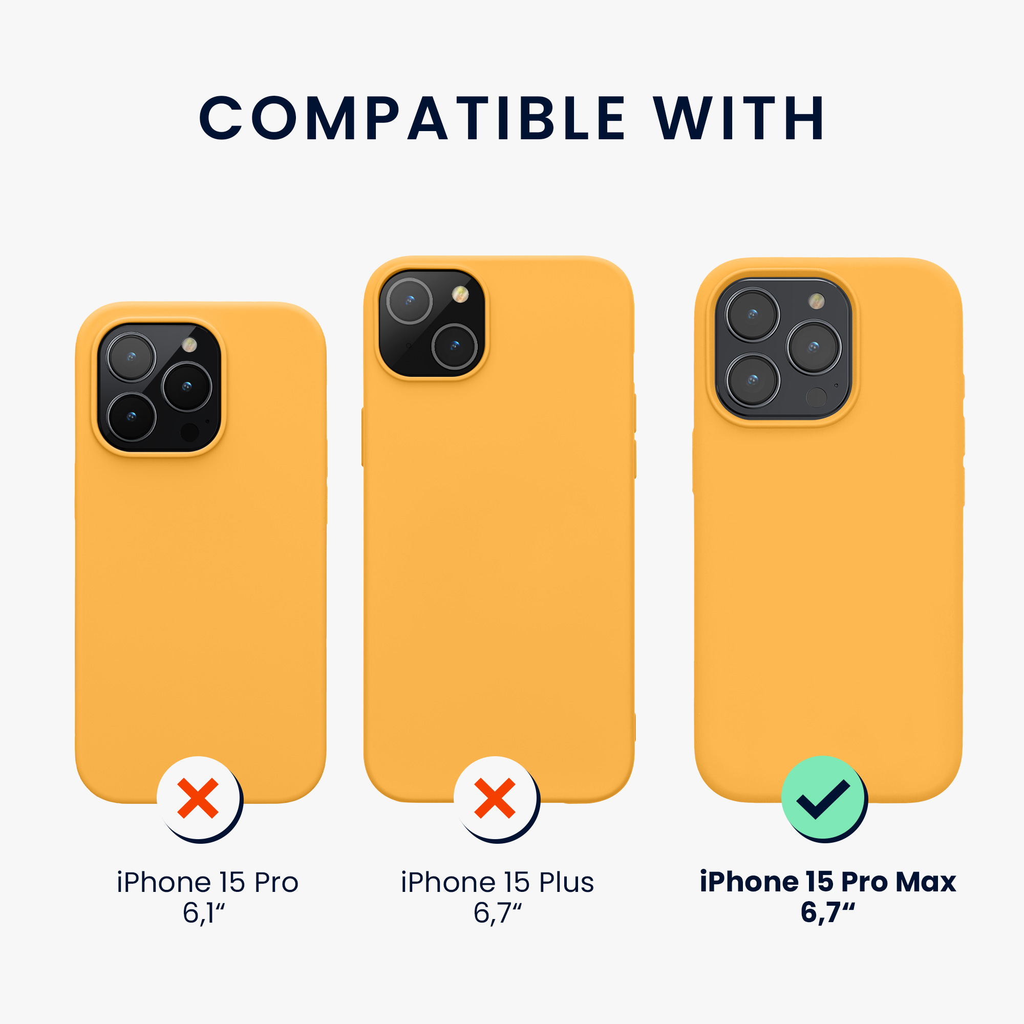 Silikonový kryt kwmobile pro iPhone 15 Pro Max - mango