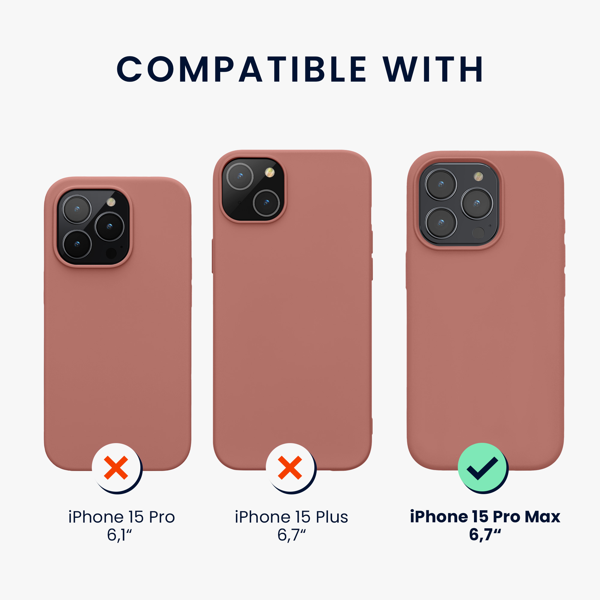Silikonový kryt kwmobile pro iPhone 15 Pro Max - zimní růže