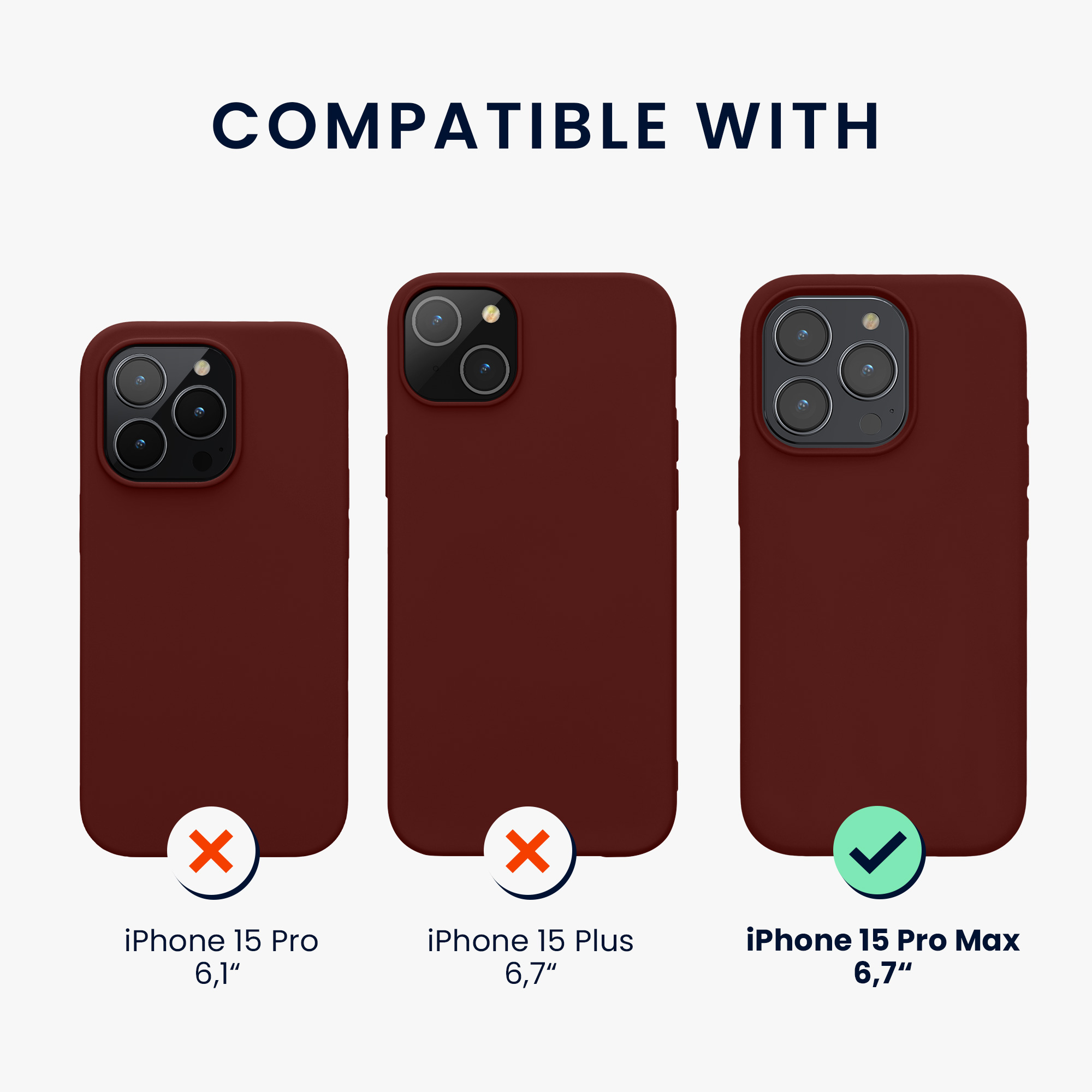Pouzdro pro iPhone 15 Pro Max kwmobile silikonové - hnědočervená