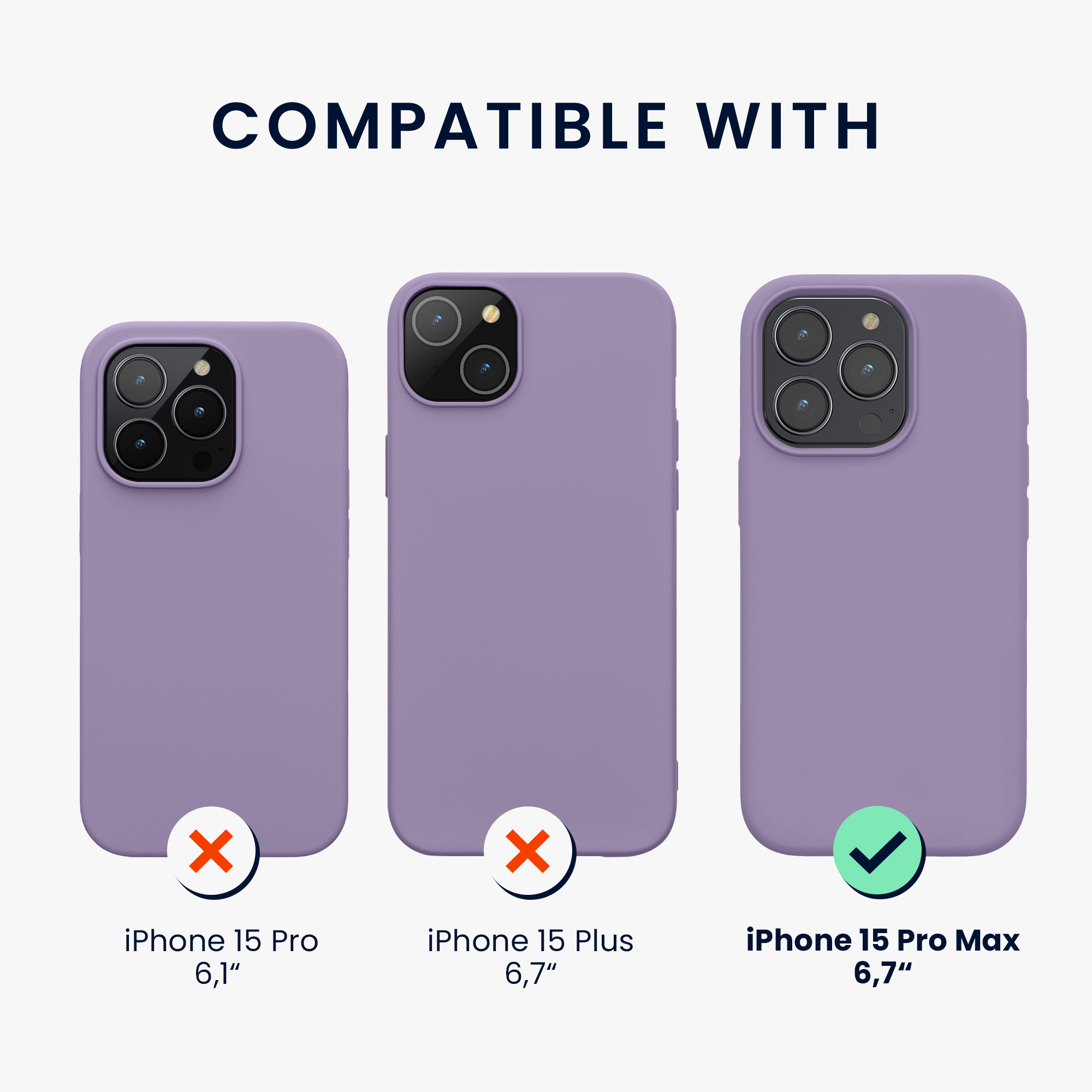 Silikonový kryt kwmobile pro iPhone 15 Pro Max - fialová
