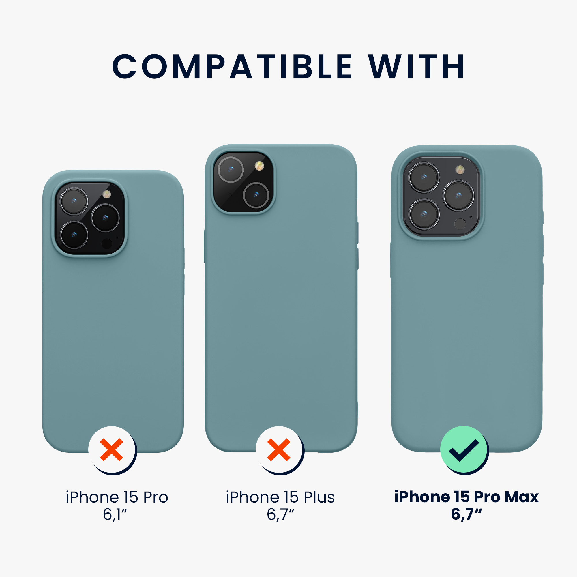 Silikonový kryt kwmobile pro iPhone 15 Pro Max - antický kámen