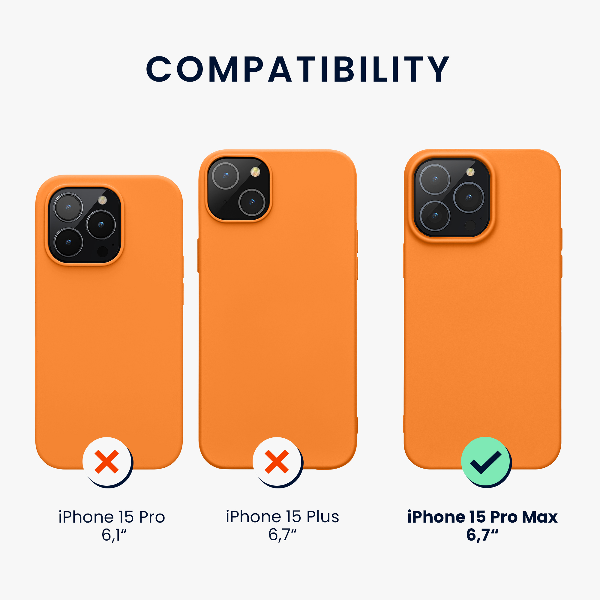Silikonový kryt kwmobile pro iPhone 15 Pro Max - ovocně oranžová