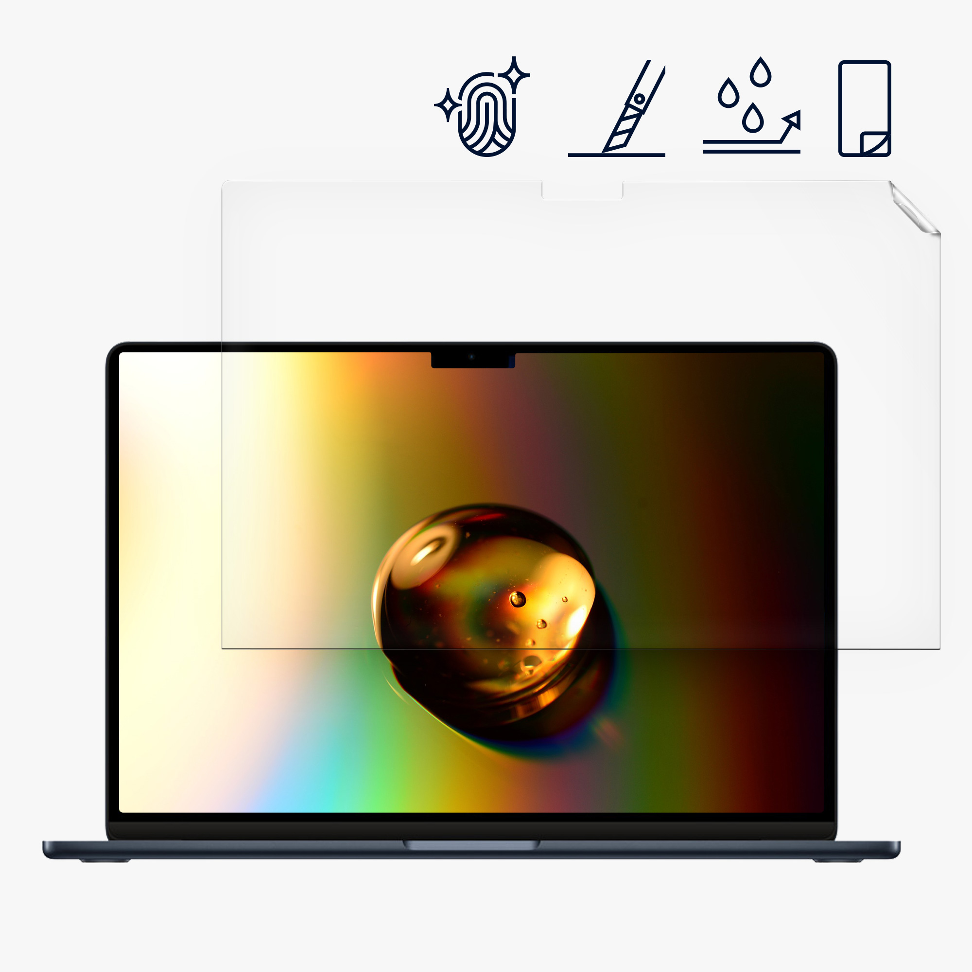 Ochranná fólie na displej notebooku kwmobile pro Apple Macbook Air 15 2023 M2 (A2941)