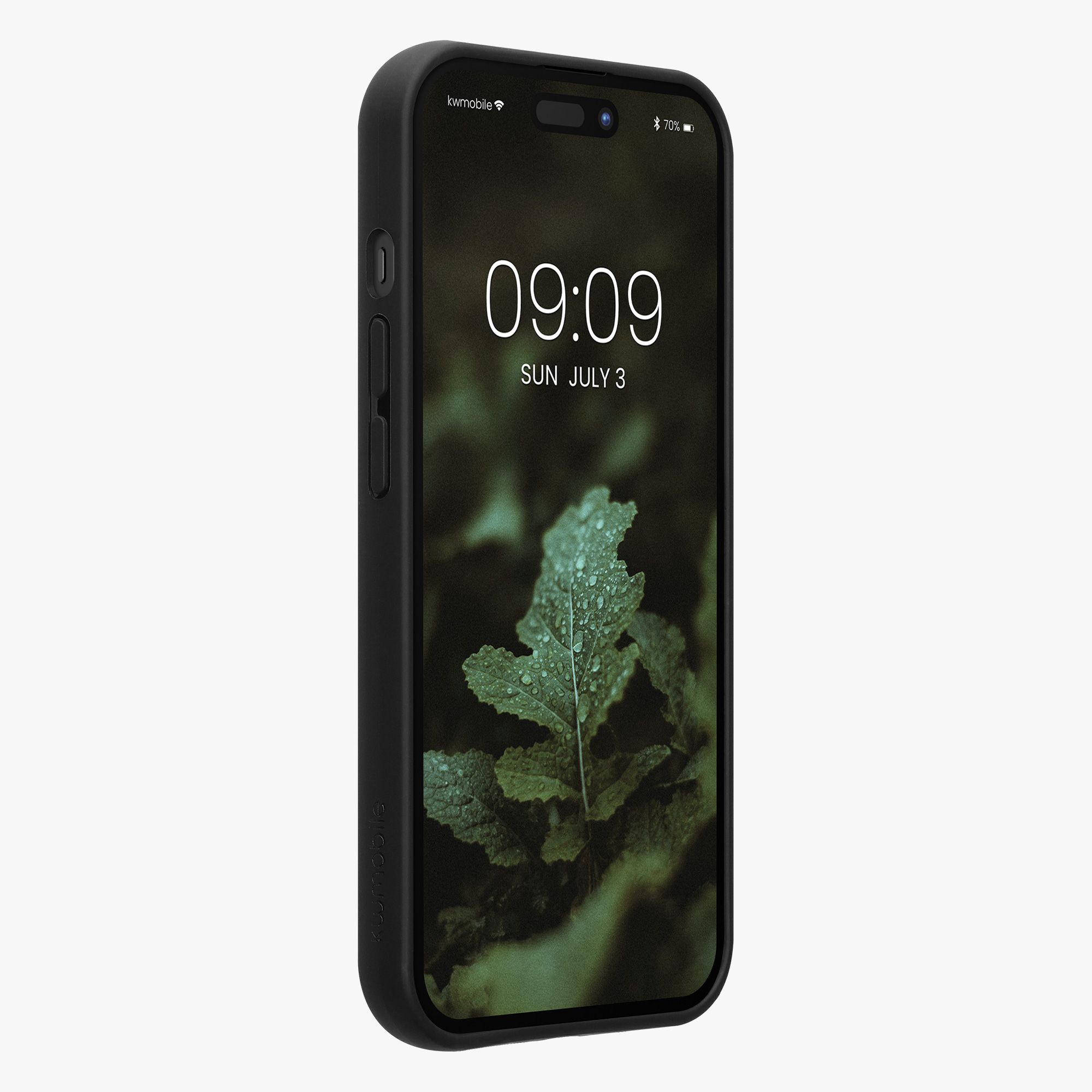 Pouzdro z pravého dřeva pro iPhone 15 kwmobile dřevěné - vintage hnědá / hnědá