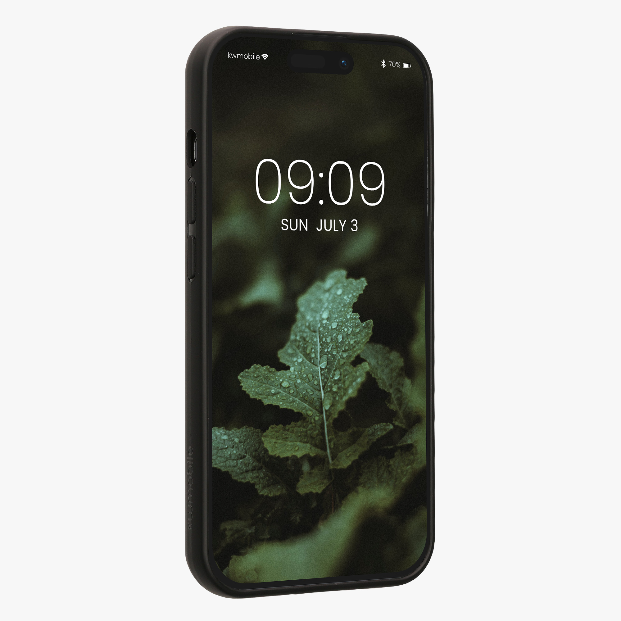 Kryt kwmobile dřevo iPhone 15 Pro tmavě hnědá